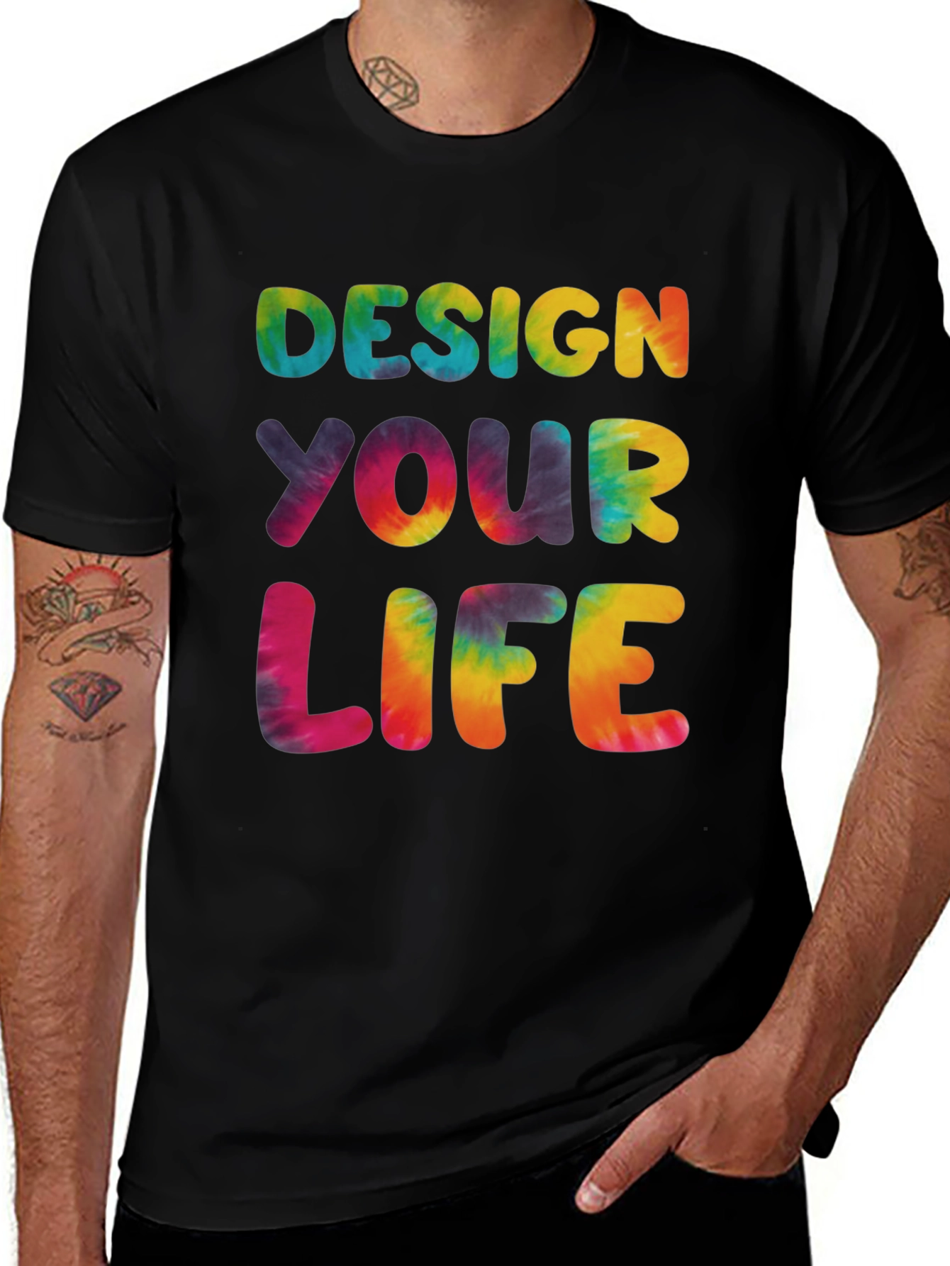 Variant 7 of Design Your Life Tie-Dye Graphic Tee