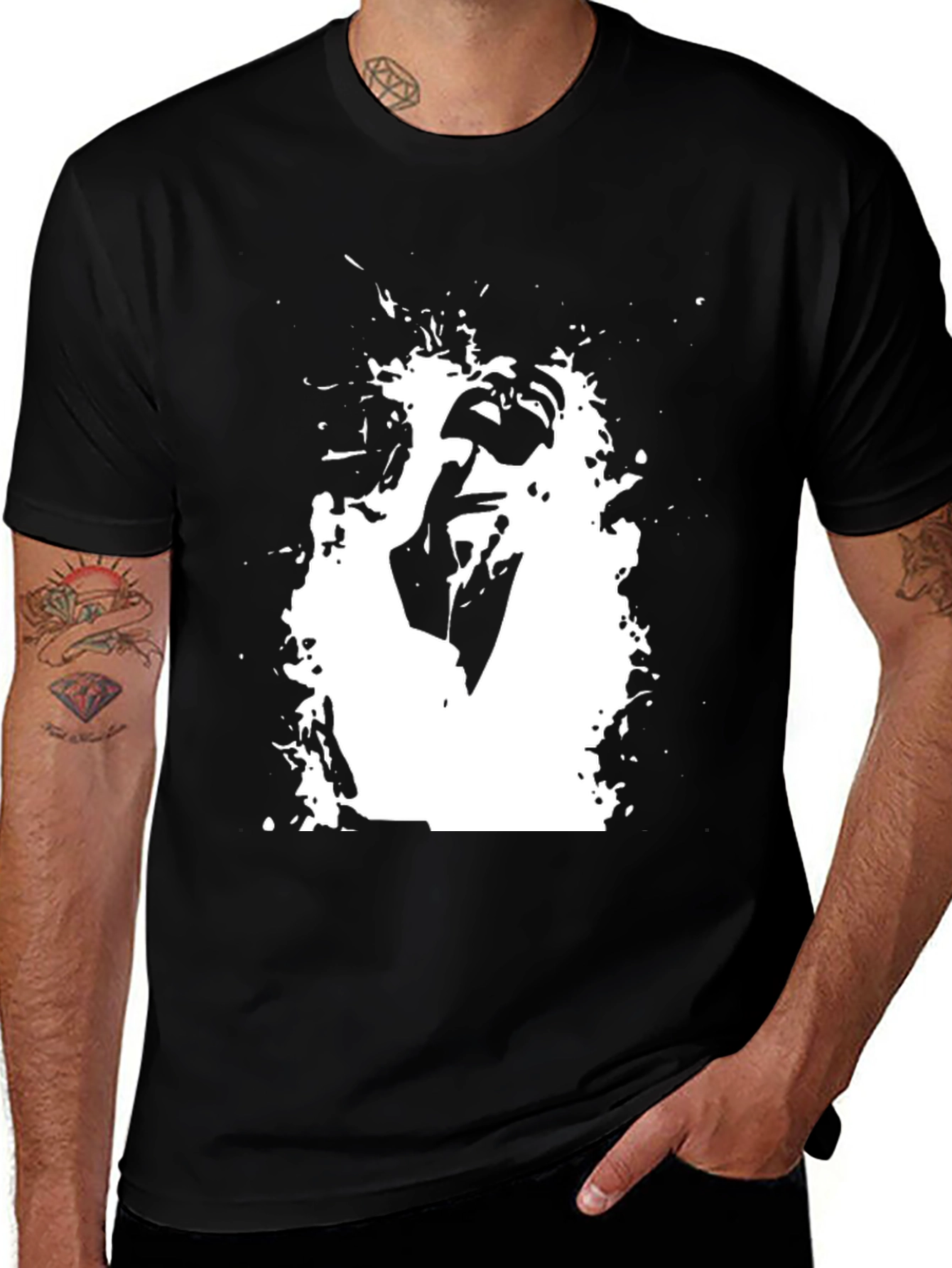 Variant 12 of Abstract Art T-Shirt - Black