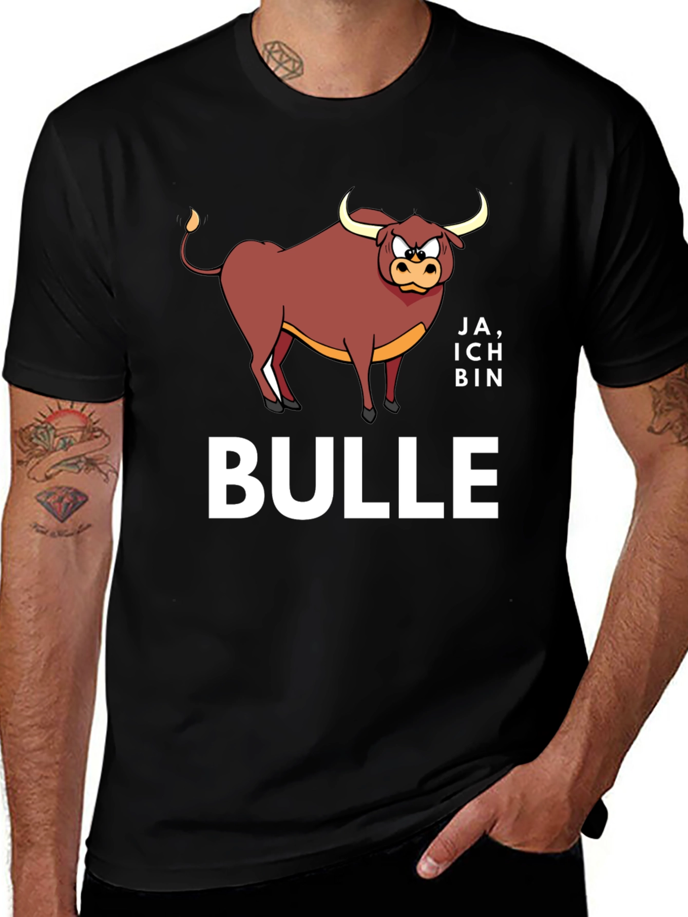 Ja, Ich Bin Bulle T-Shirt - Funny German Saying Tee