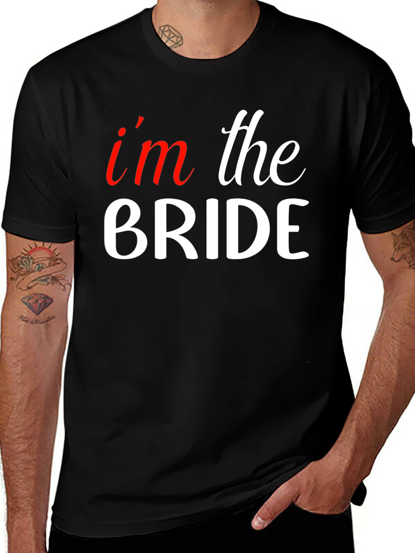 Black I'm the Bride T-Shirt - Bride To Be Tee main image