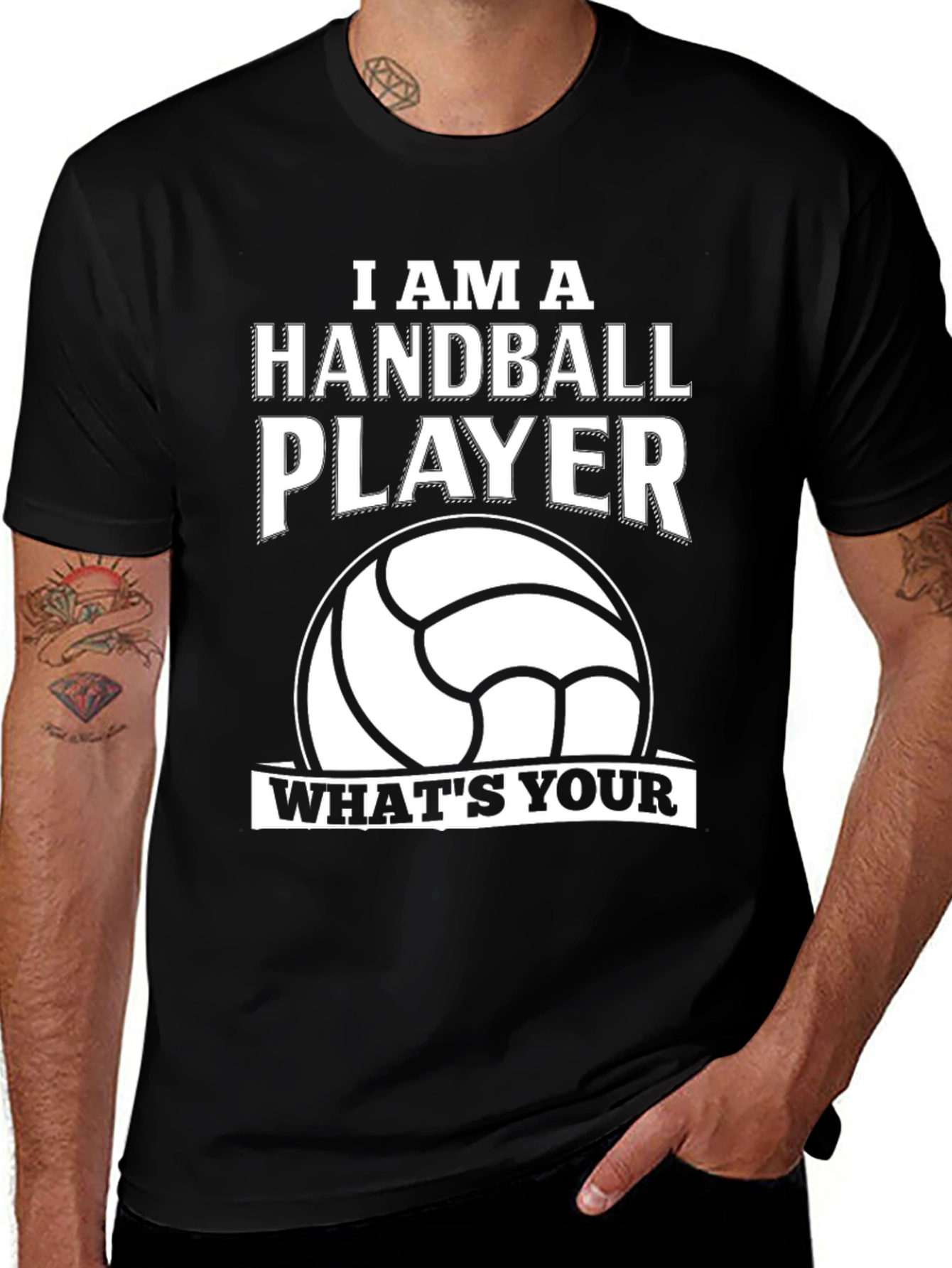 Variant 4 of Handball Player T-Shirt - What's Your Game?