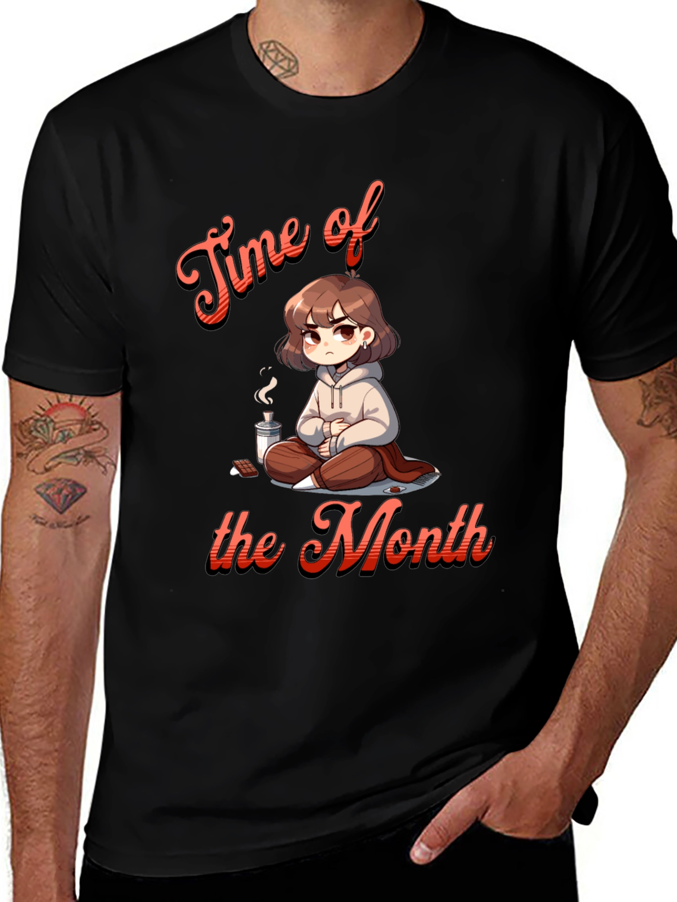 Variant 18 of Time of the Month Black T-Shirt