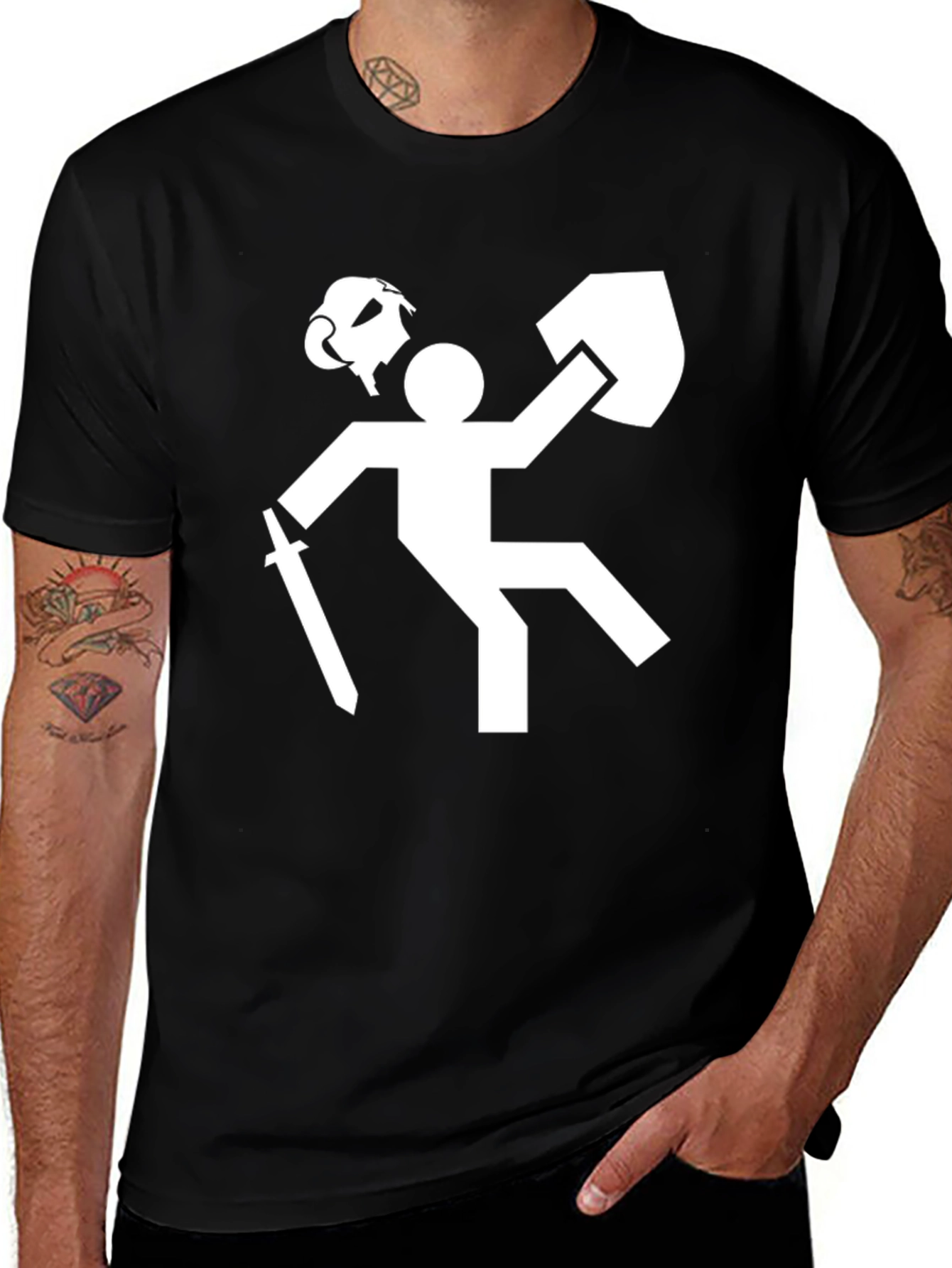 Variant 28 of Hero Graphic Black T-Shirt