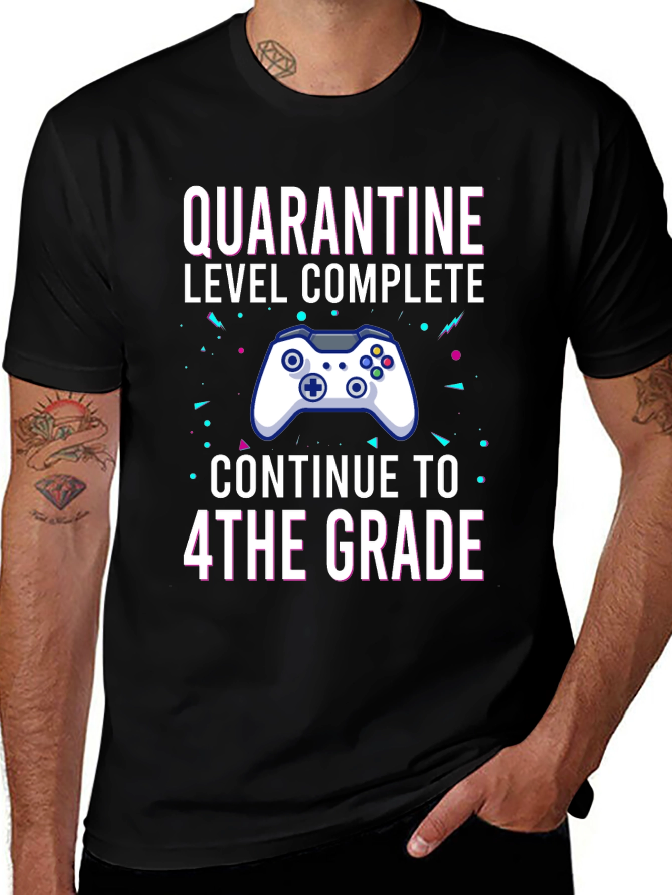 Quarantine Level Complete 4th Grade T-Shirt