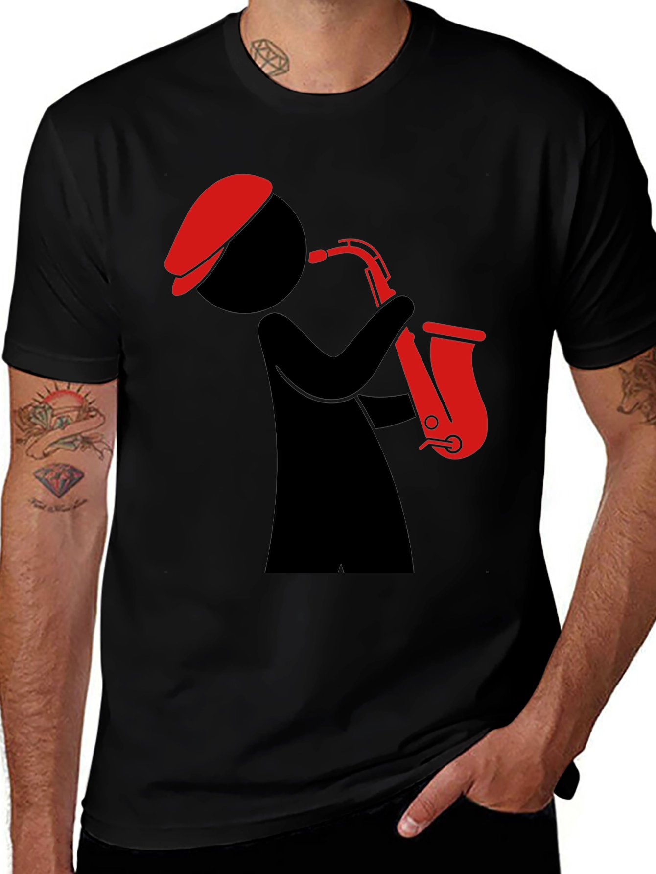 Variant 18 of Jazz Player T-Shirt - Cool Graphic Tee