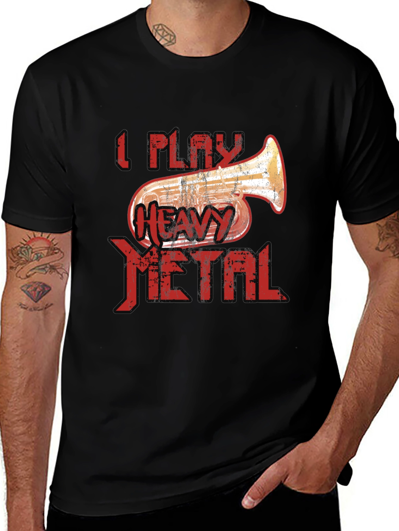 Variant 25 of I Play Heavy Metal Trumpet T-Shirt