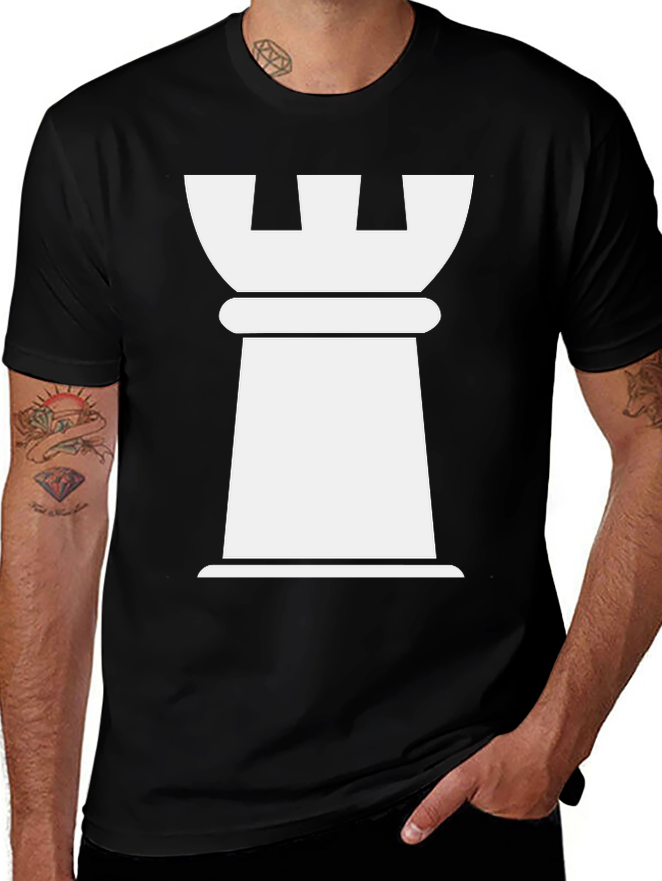 Variant 5 of Chess Rook T-Shirt - Strategy Game Tee