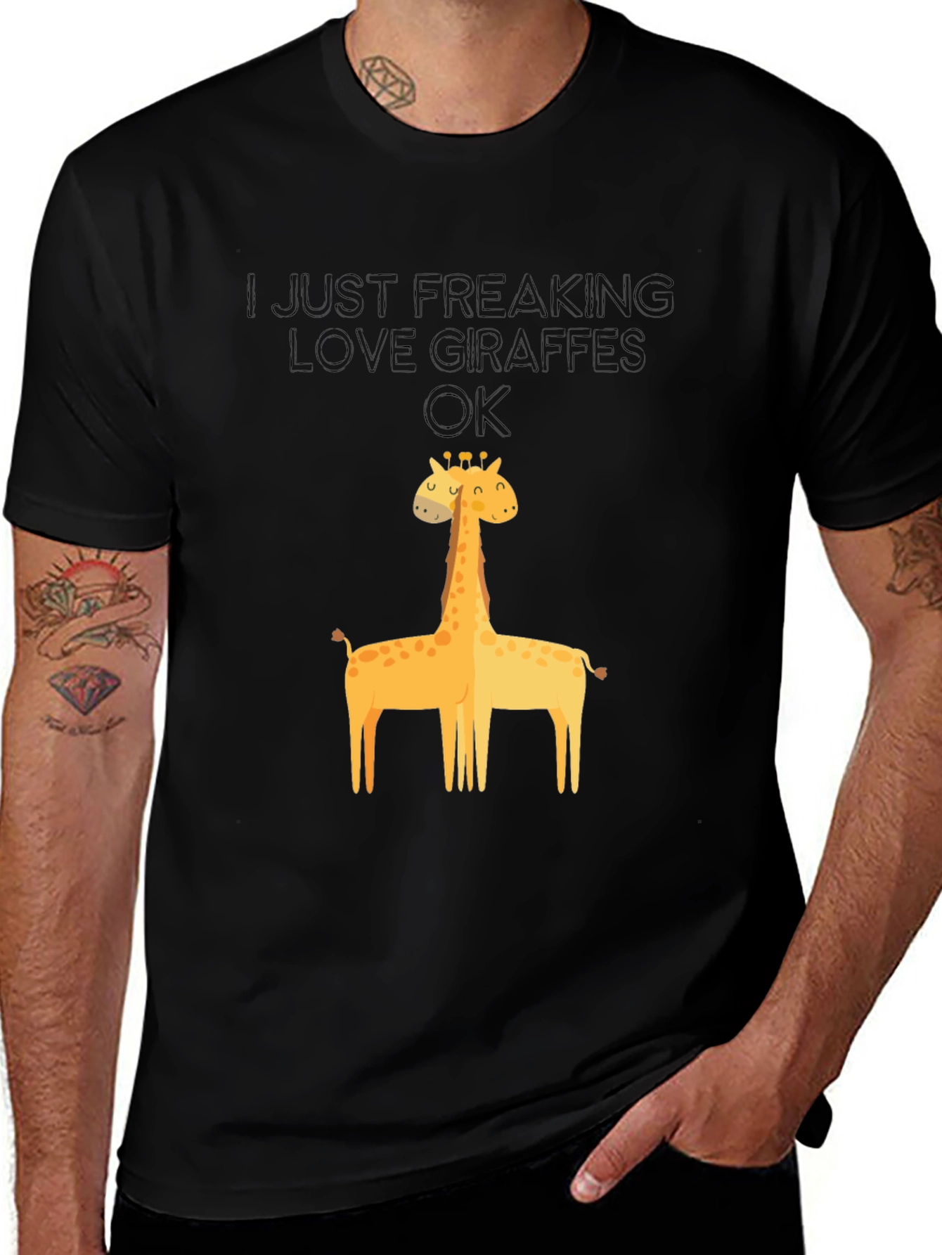 Variant 17 of I Just Freaking Love Giraffes Graphic Tee