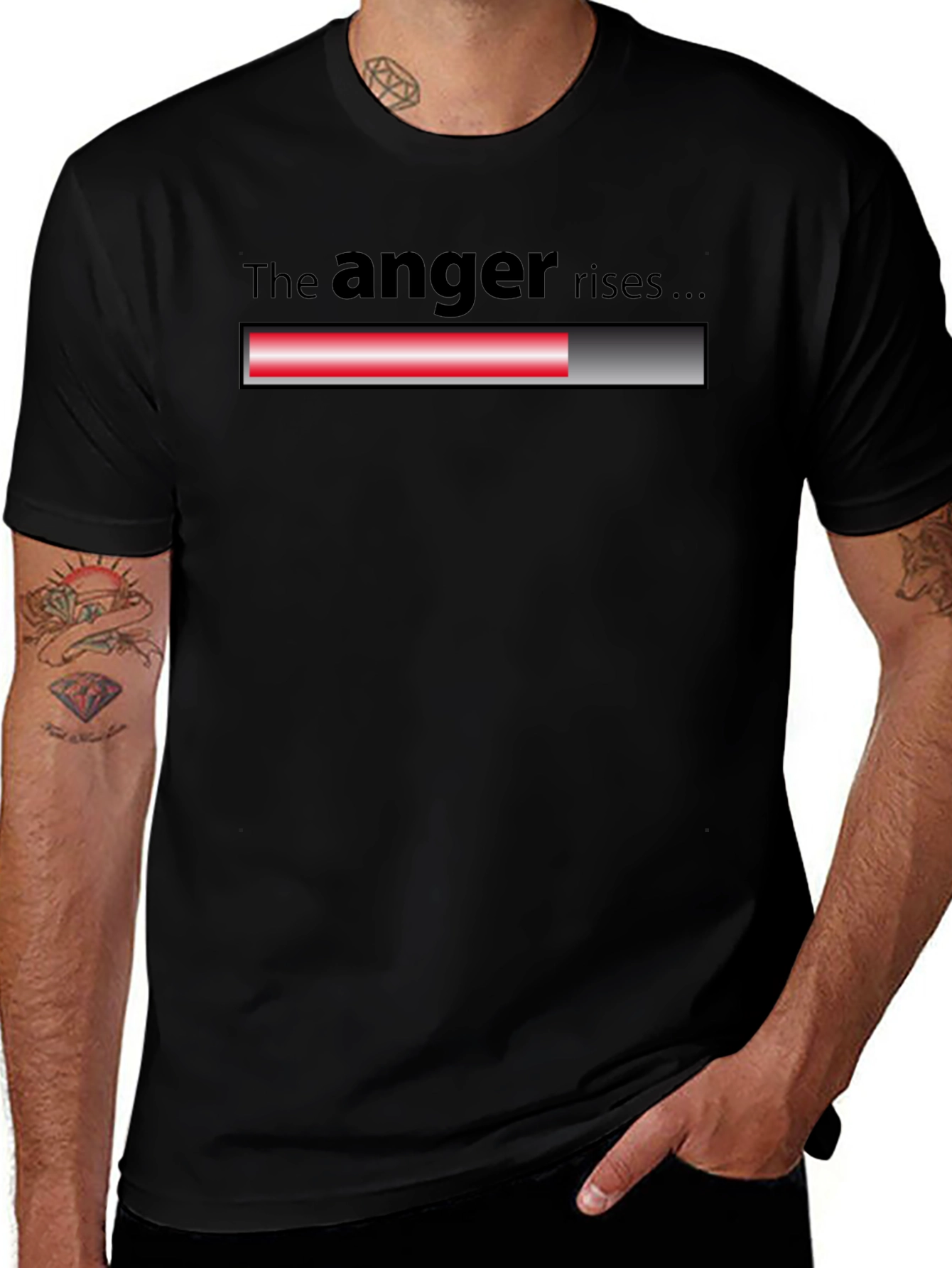 Variant 3 of The Anger Rises Men's Black T-Shirt