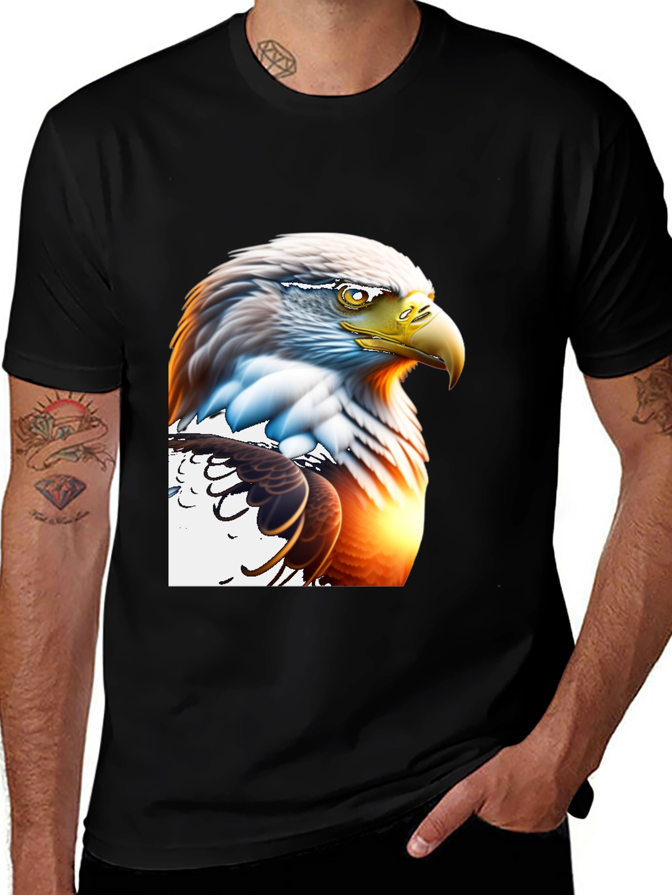 Variant 24 of Bald Eagle Graphic Tee - Patriotic Style