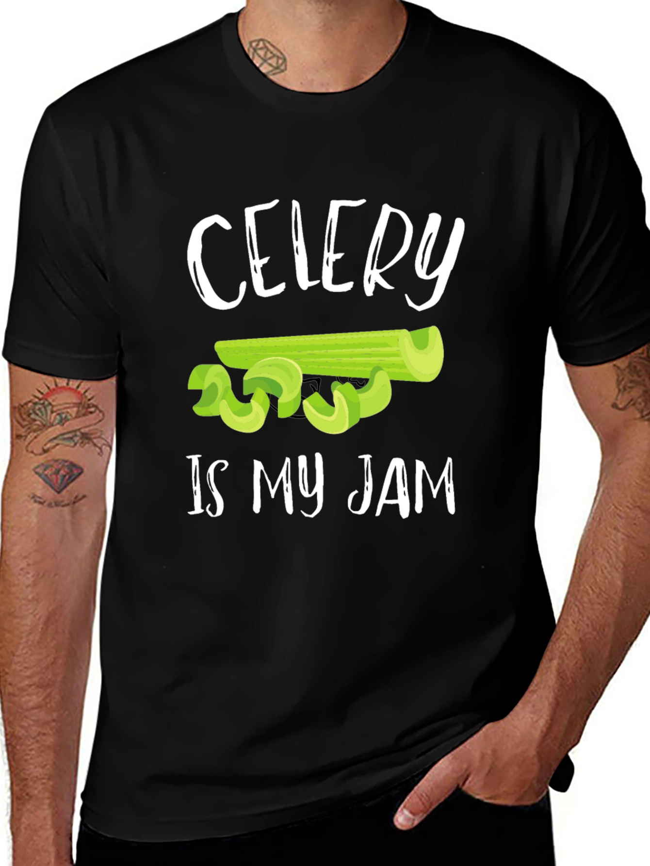 Variant 4 of Celery Is My Jam T-Shirt - Funny Veggie Tee