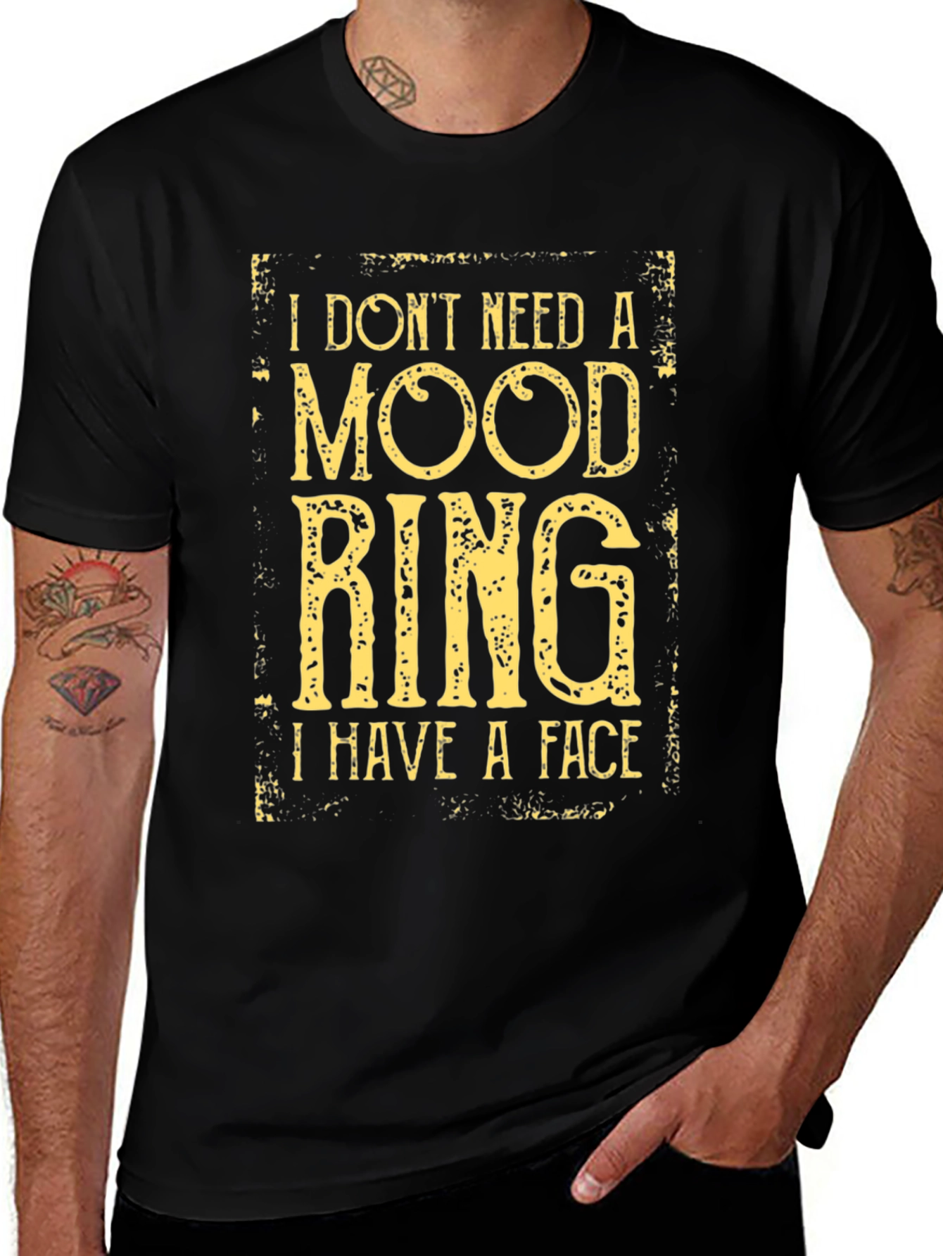 Variant 16 of Mood Ring Graphic Tee - Black Humor T-Shirt