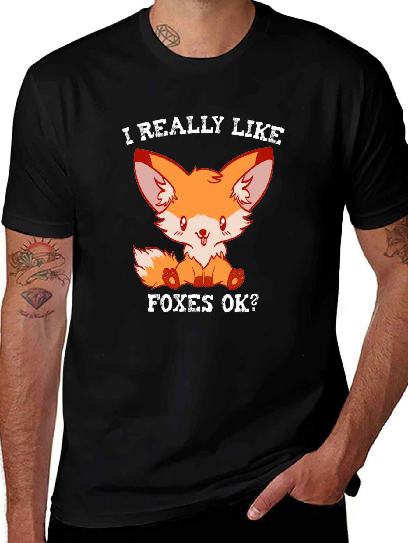 Variant 21 of Cute Fox T-Shirt - I Really Like Foxes OK?