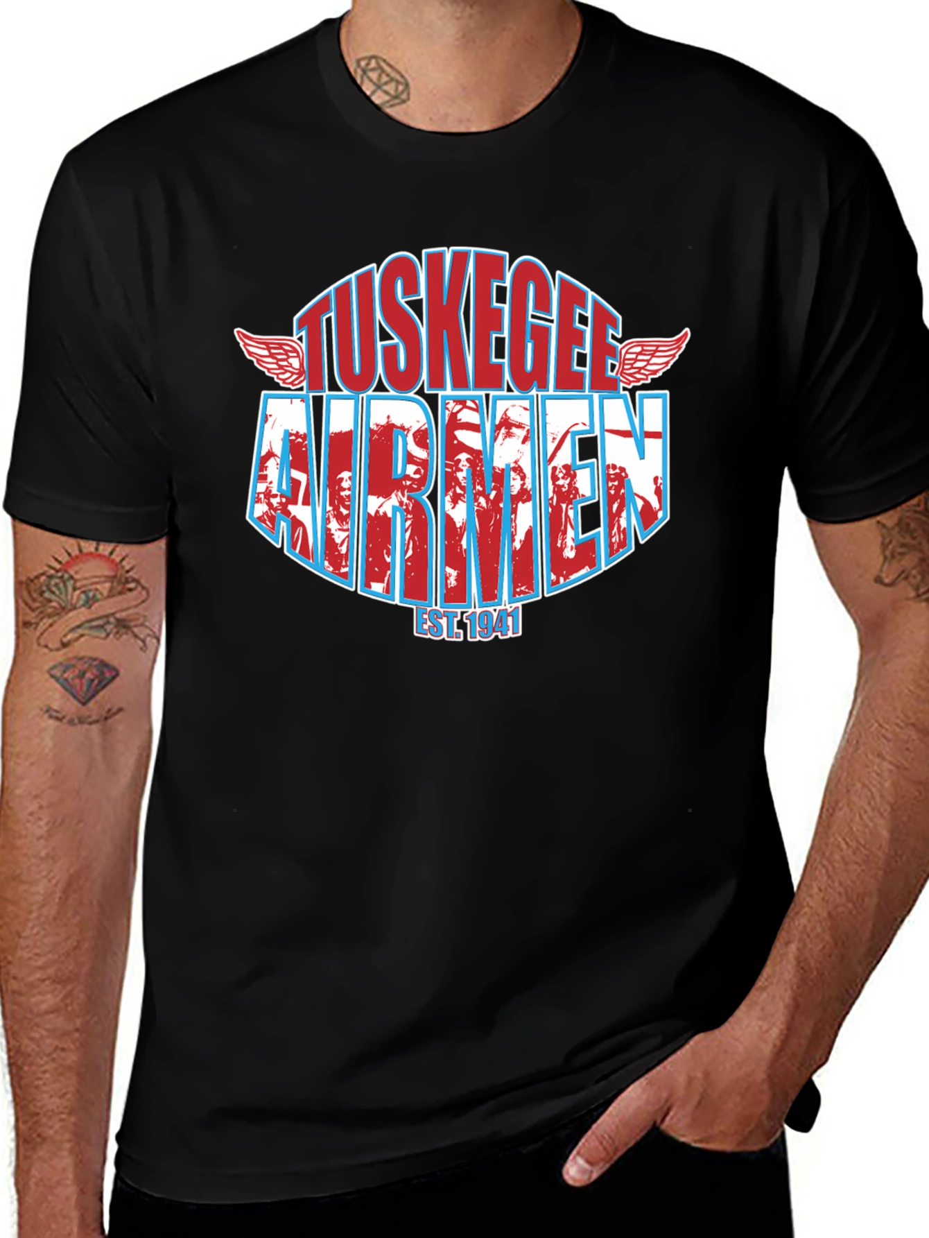 Tuskegee Airmen Black T-Shirt