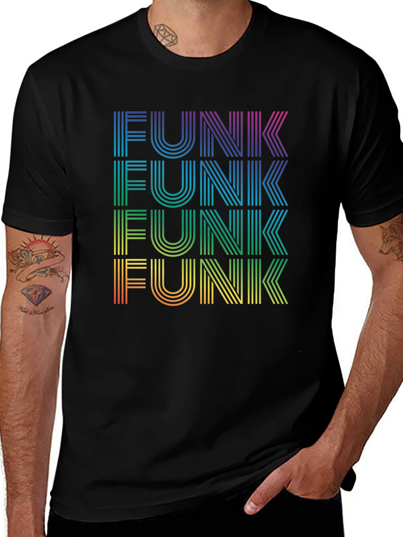 Retro Funk T-Shirt - Groovy Rainbow Graphic Tee