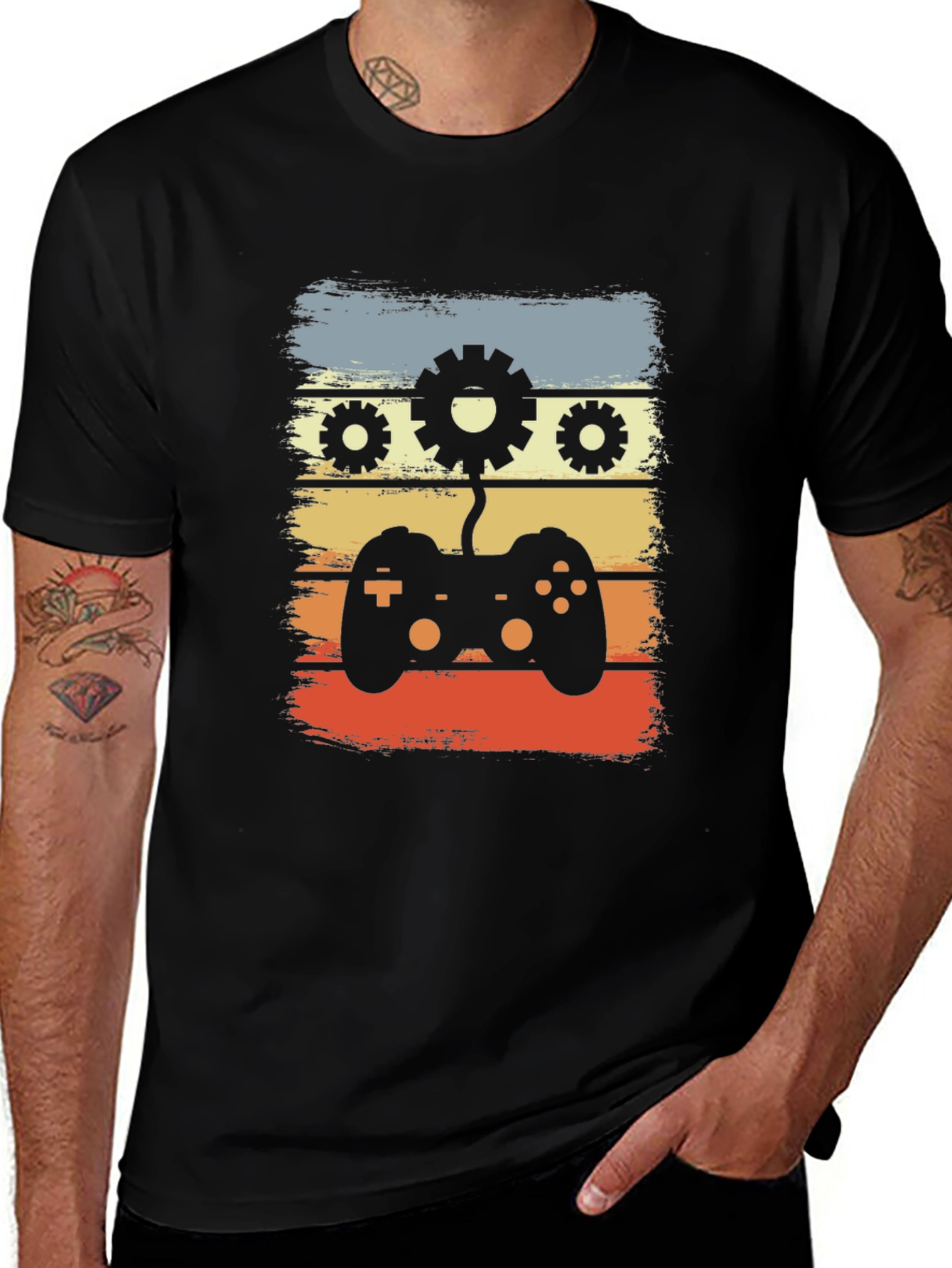 Variant 20 of Retro Gamer T-Shirt - Gear Controller Design
