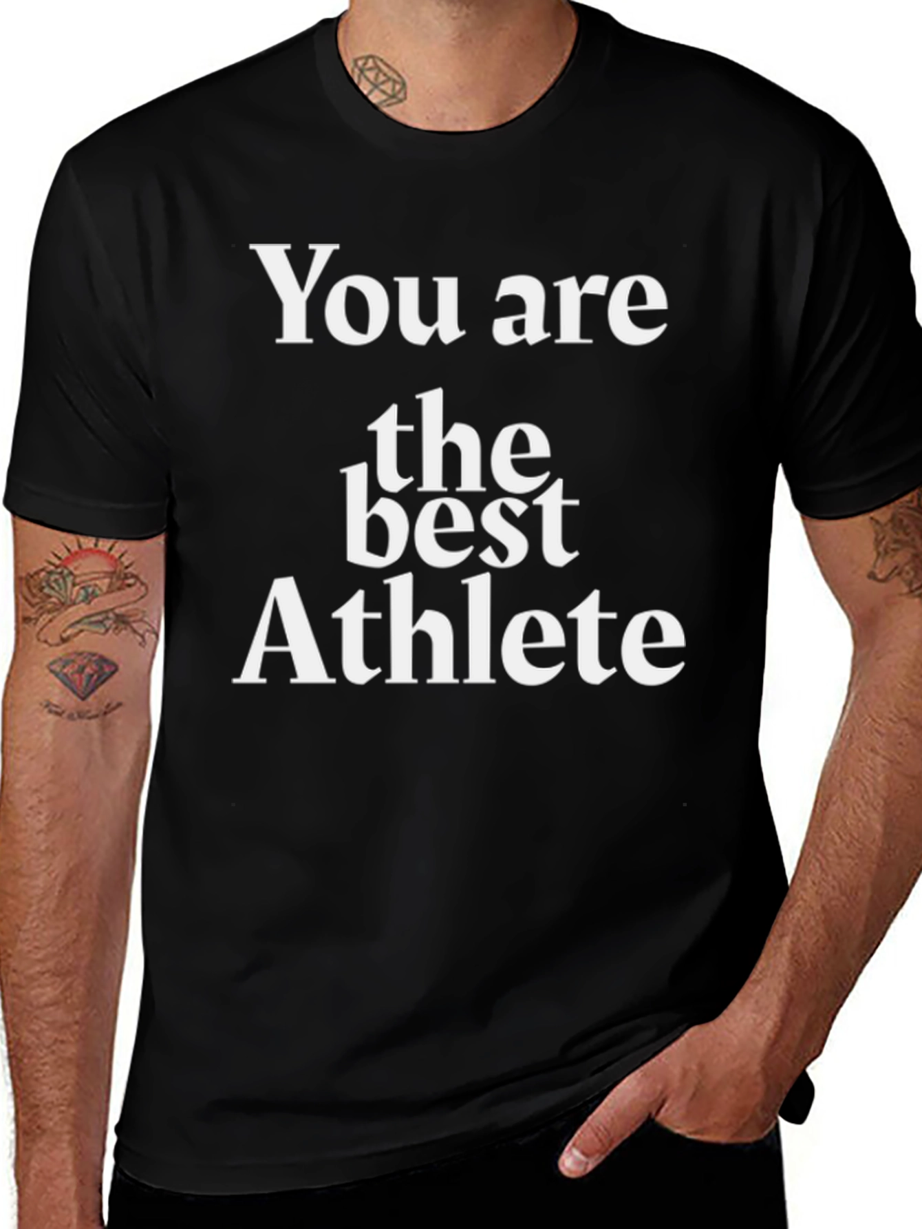 Variant 28 of You Are The Best Athlete Graphic Tee - Black