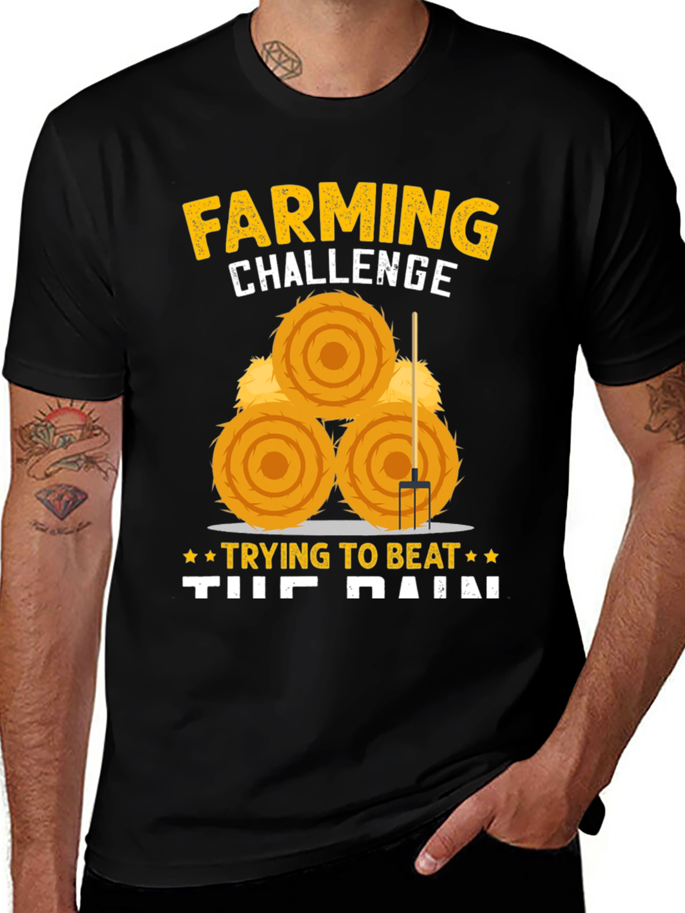 Variant 12 of Farming Challenge T-Shirt - Beat the Rain!