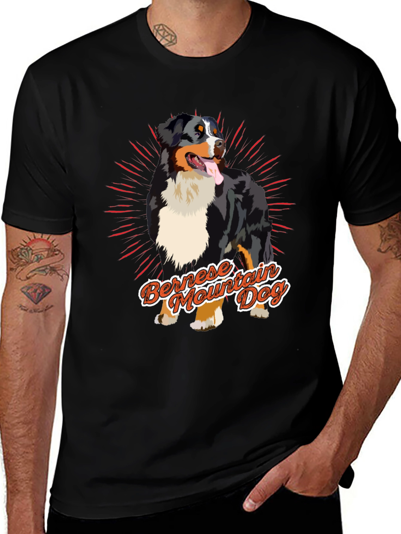 Variant 16 of Bernese Mountain Dog Graphic Tee - Unisex