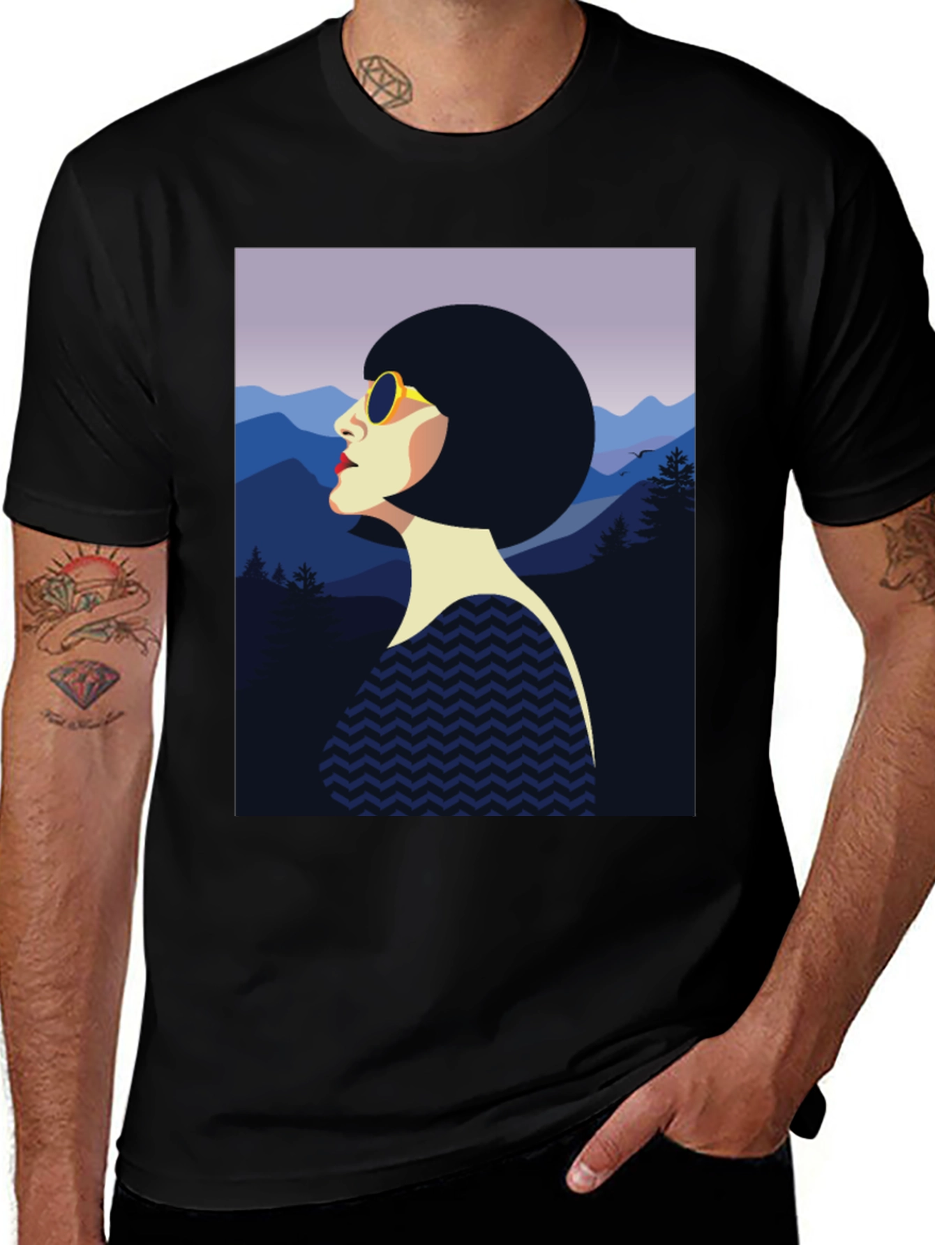 Variant 8 of Retro Woman Graphic Tee - Unisex Stylish Shirt