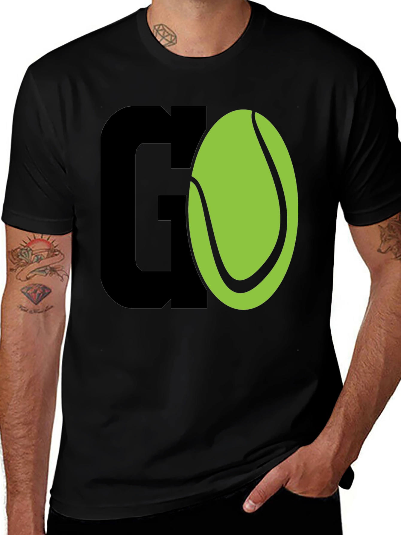 Variant 20 of Go Tennis! Black Graphic Tee