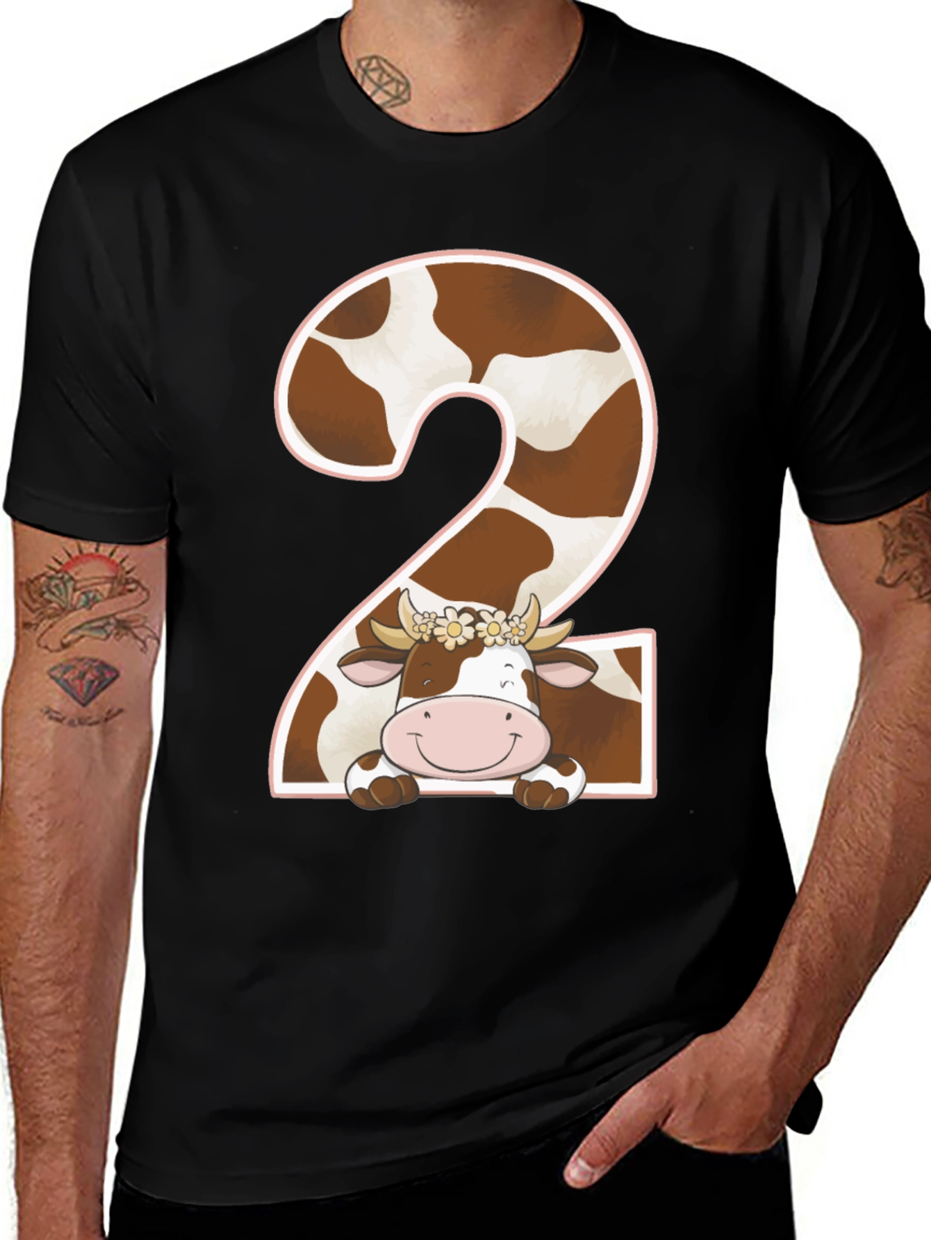 Variant 24 of Cow Birthday Shirt - Kids 2nd Birthday Farm Party Tee