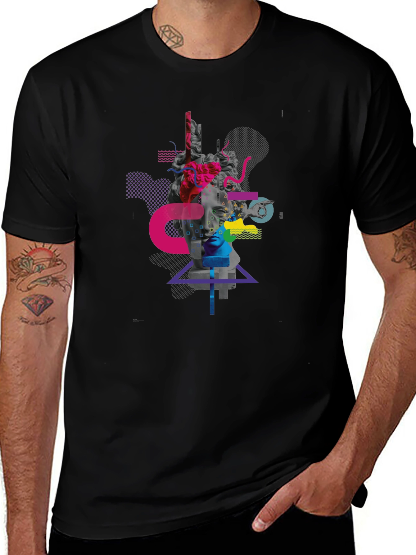 Variant 7 of Abstract Statue Graphic Tee - Modern Art Shirt