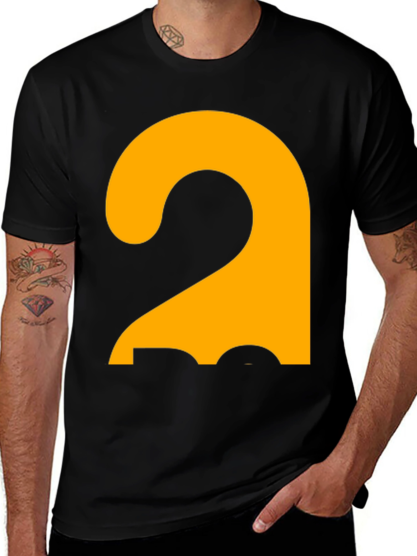 Variant 18 of Abstract Graphic Tee - Bold Black Shirt