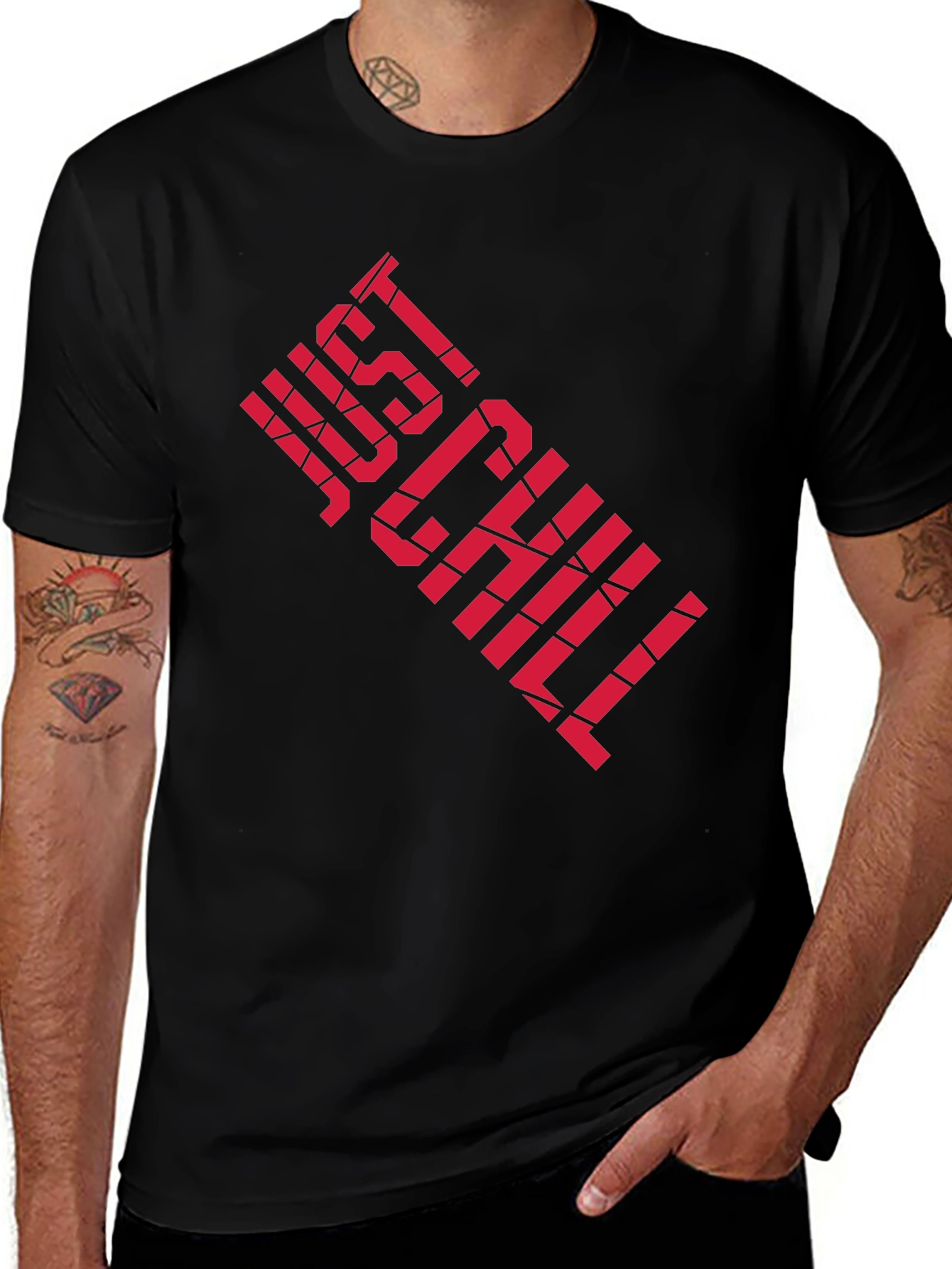 Variant 19 of Just Chill Graphic Tee - Black