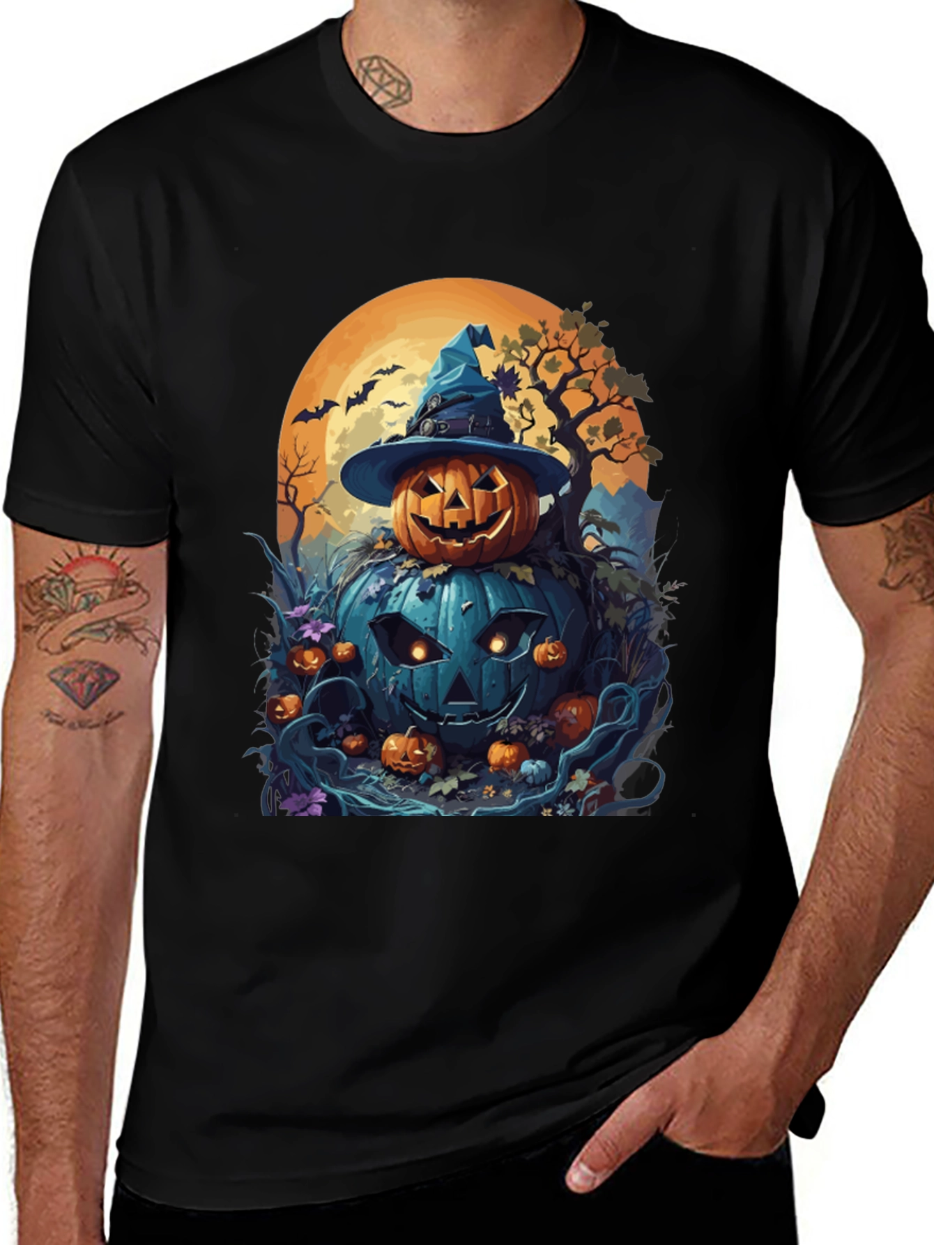 Halloween Pumpkin Witch T-Shirt