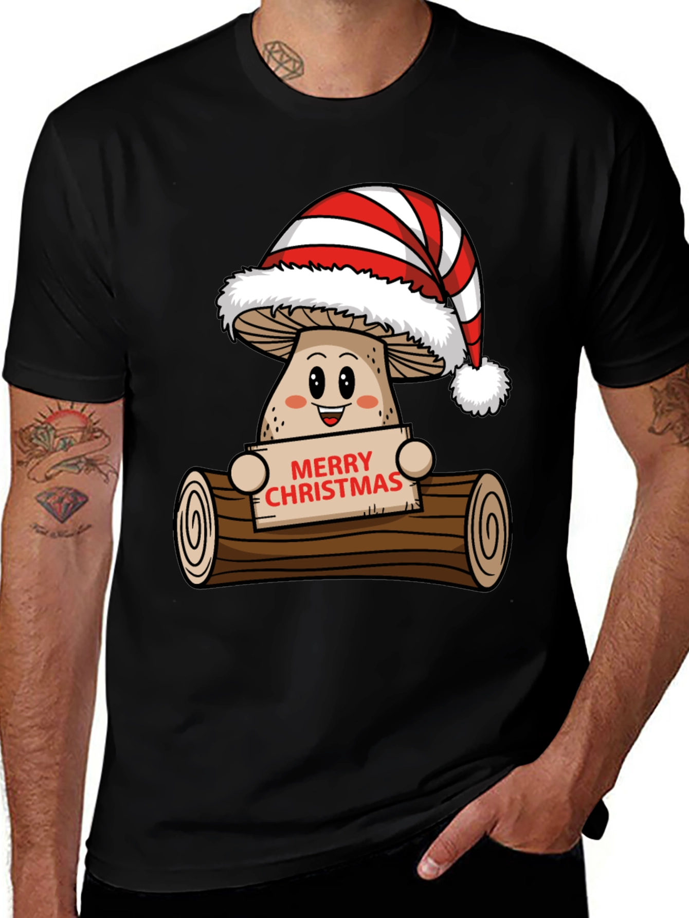 Merry Christmas Mushroom T-Shirt