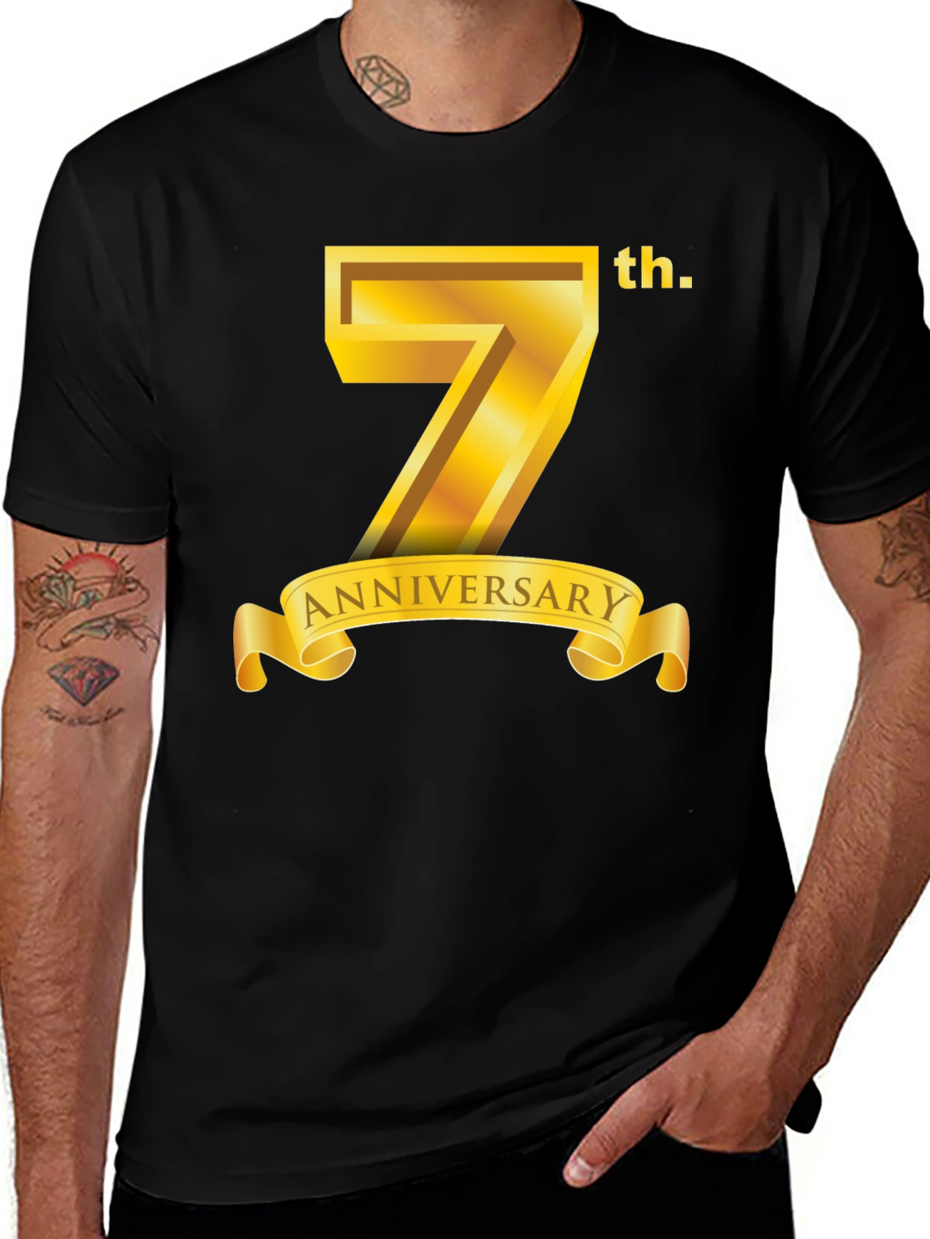 Variant 18 of 7th Anniversary T-Shirt - Golden Design