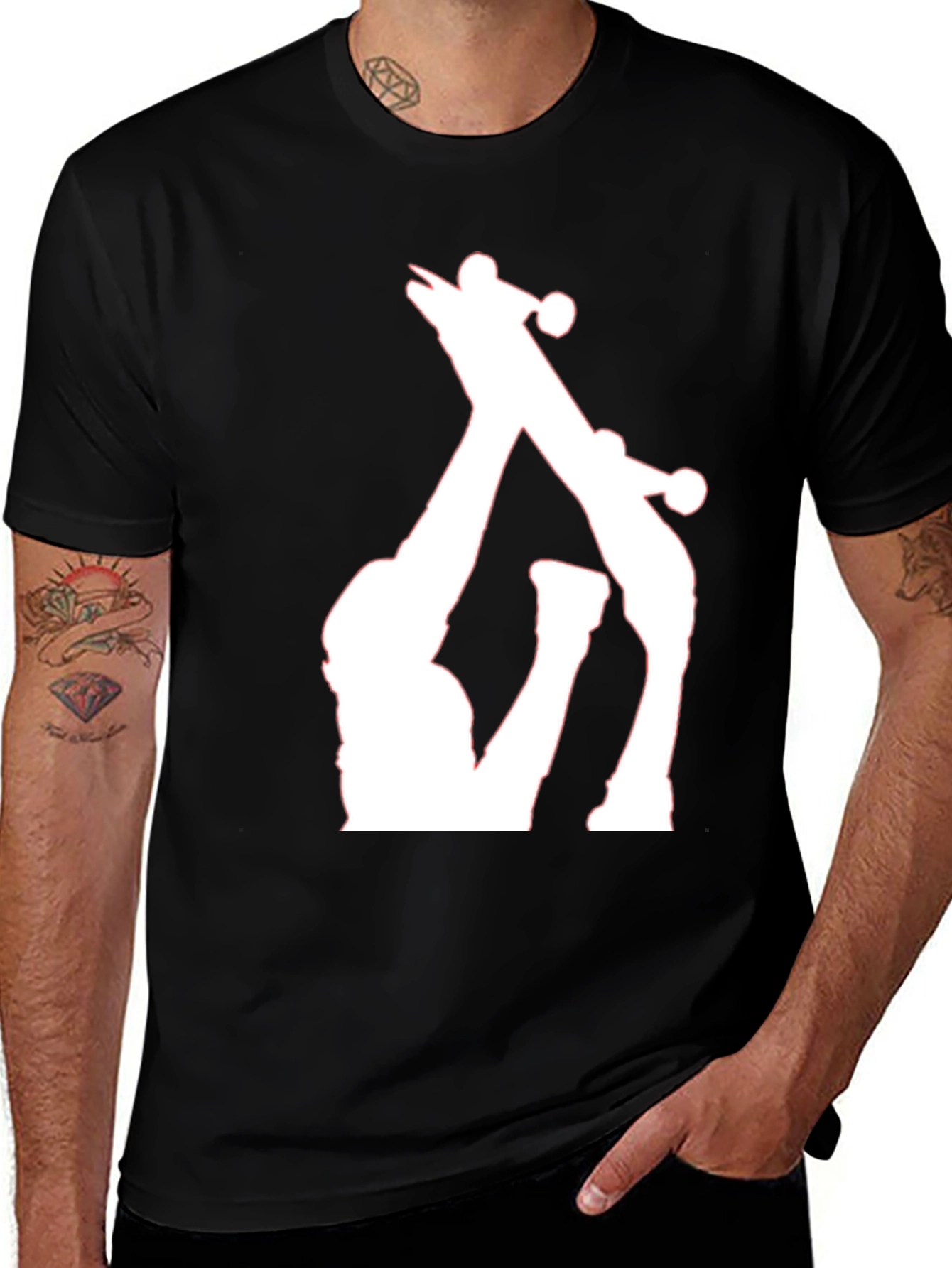 Variant 23 of Giraffe Silhouette Black T-Shirt