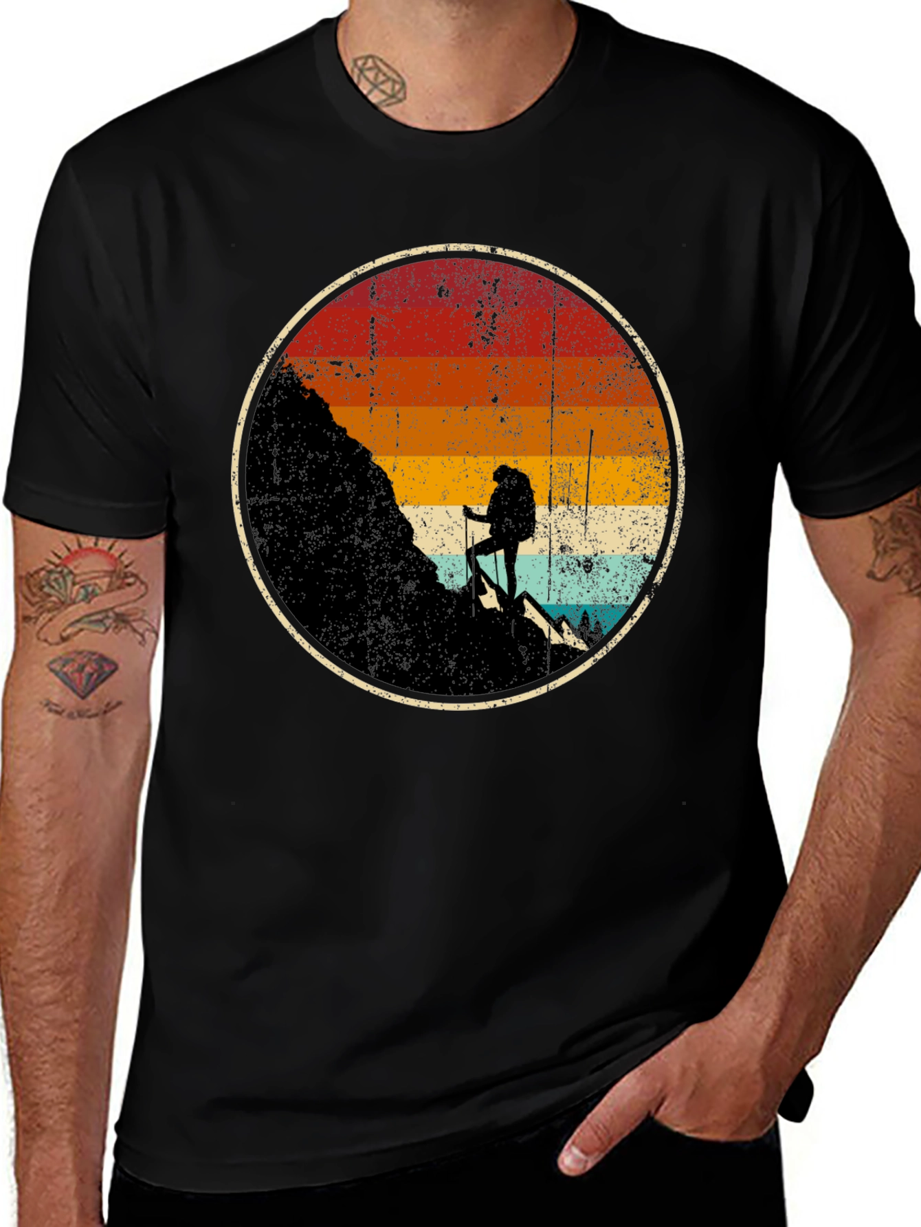 Variant 26 of Vintage Hiker T-Shirt: Adventure Awaits