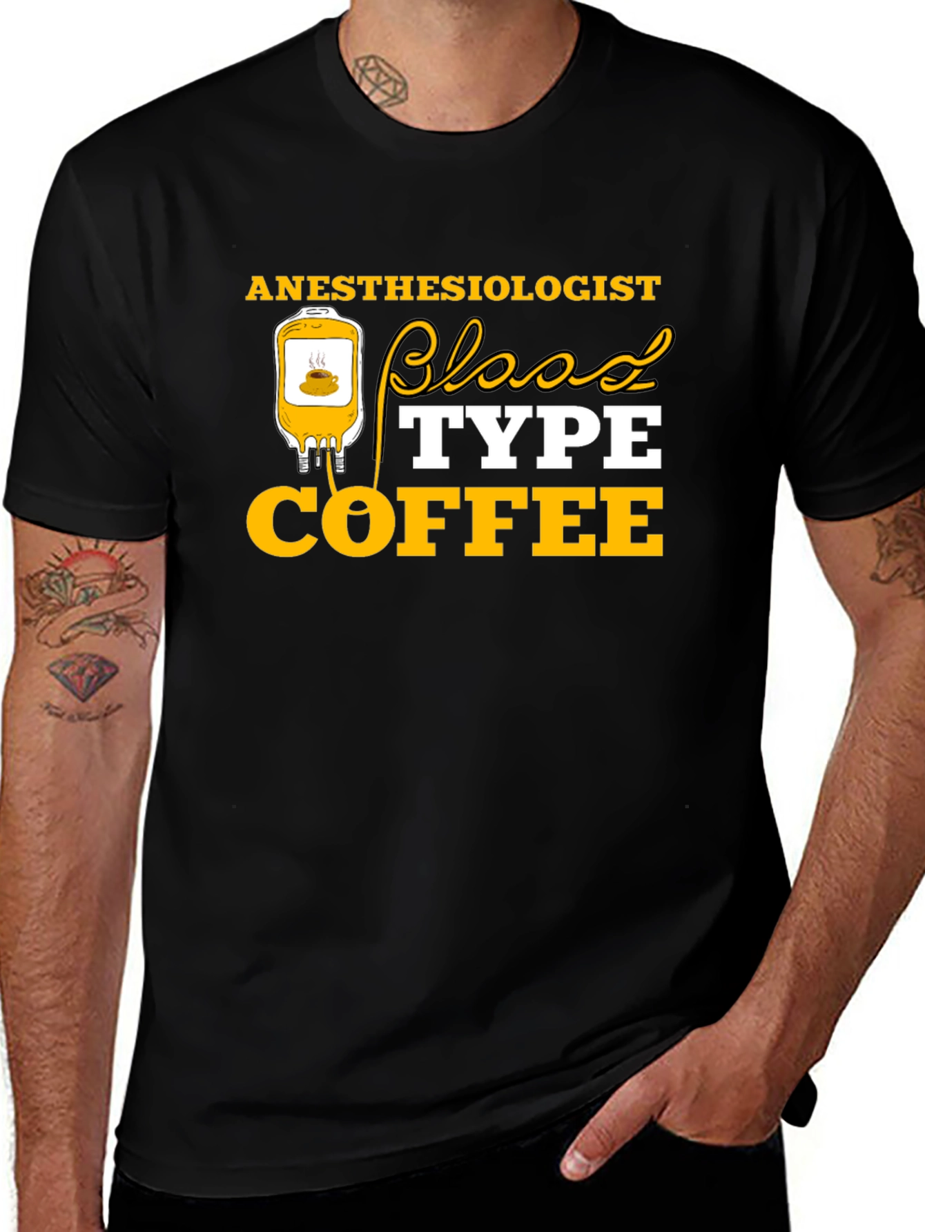Variant 26 of Anesthesiologist Blood Type Coffee T-Shirt
