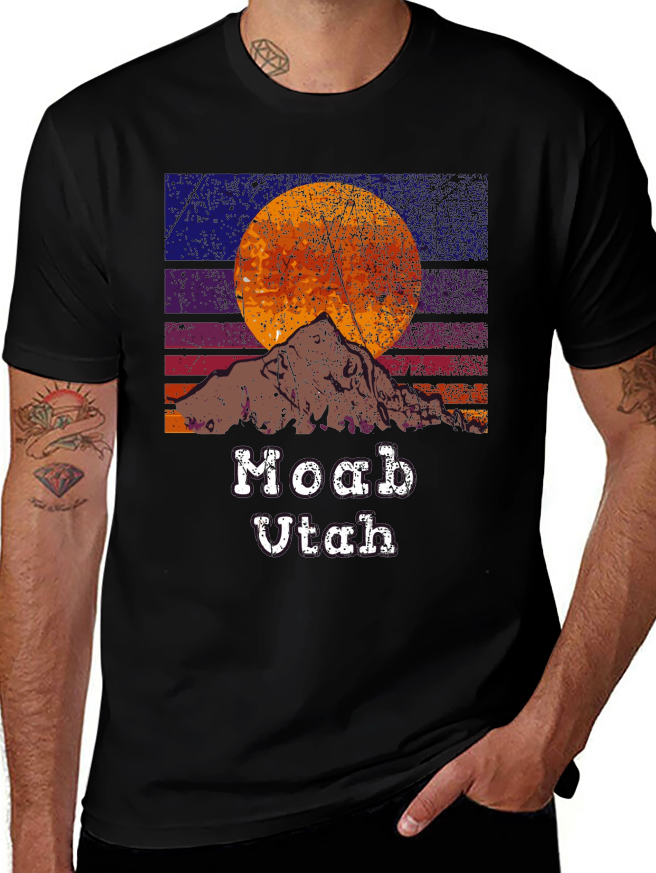 Moab Utah Retro Sunset T-Shirt