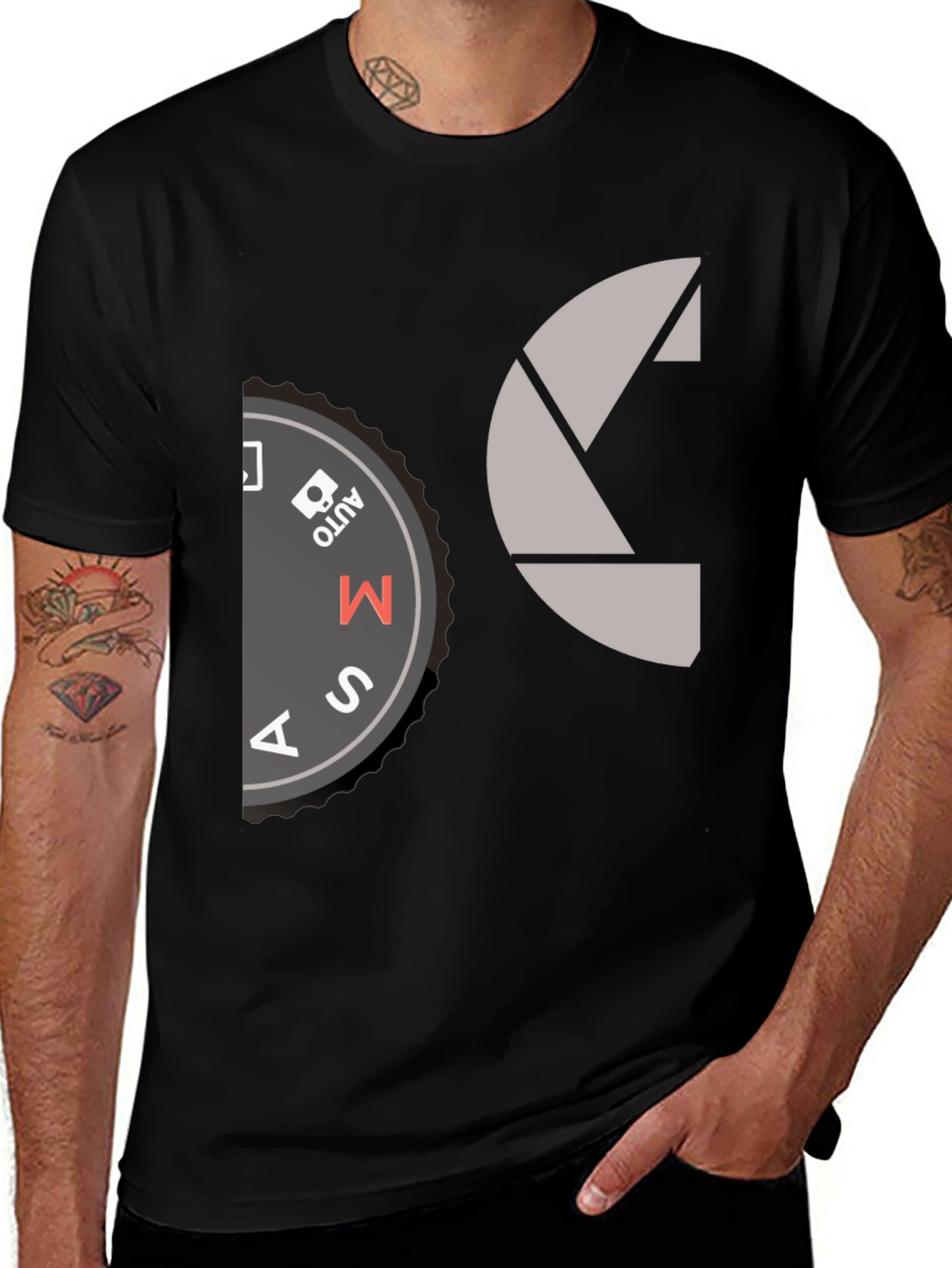 Variant 4 of Photographer Mode Dial T-Shirt - Camera Enthusiast Apparel
