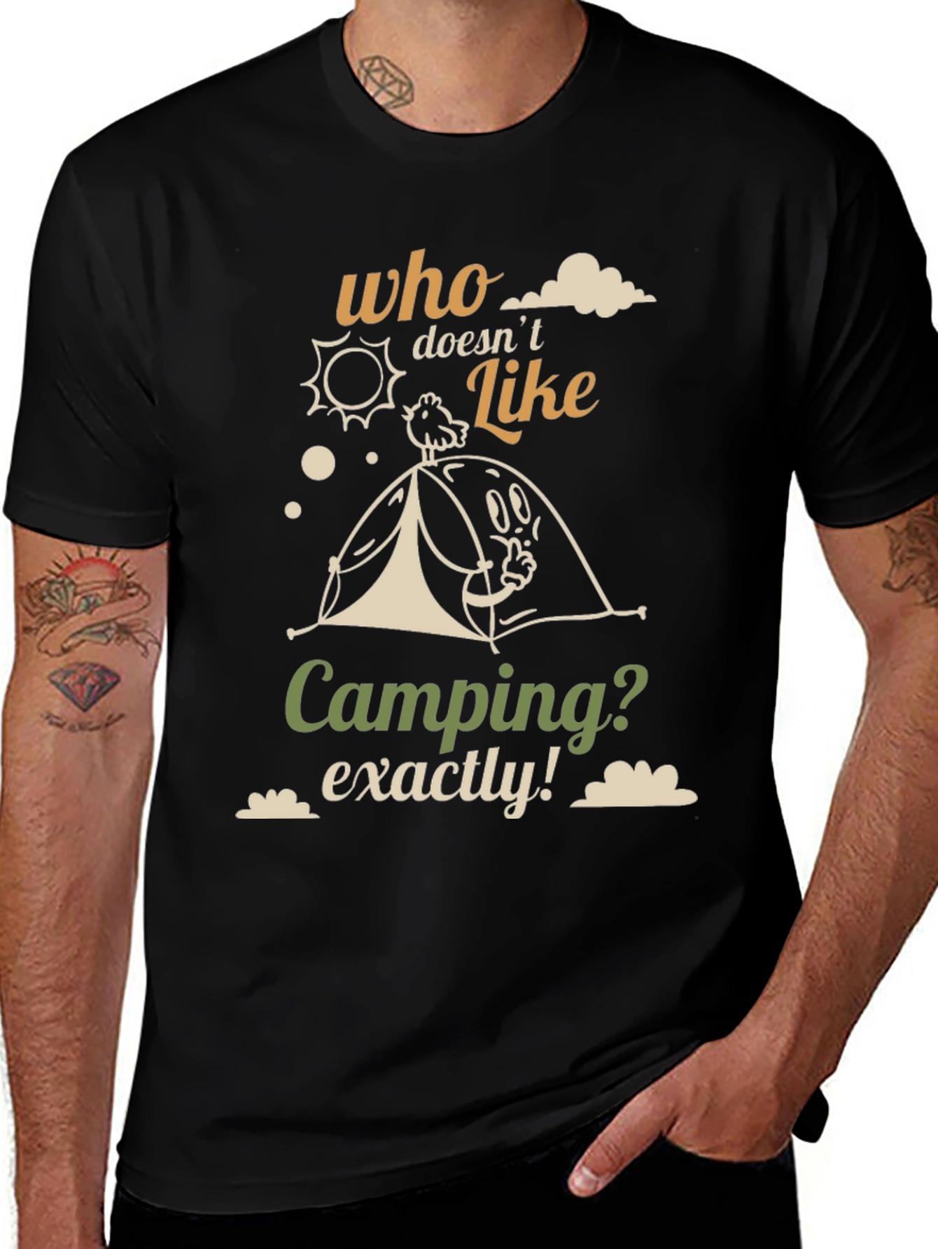Variant 16 of Camping Humor T-Shirt: Who Doesn't Like Camping?