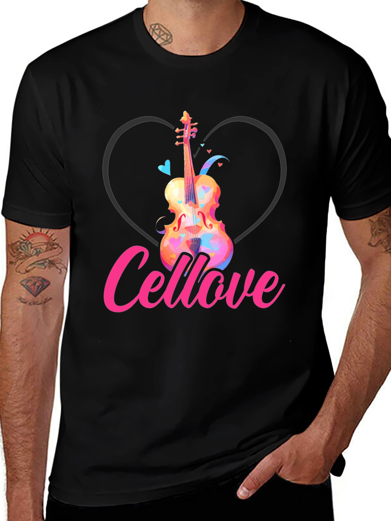Variant 3 of Cello Love Graphic Tee - Musician's Apparel