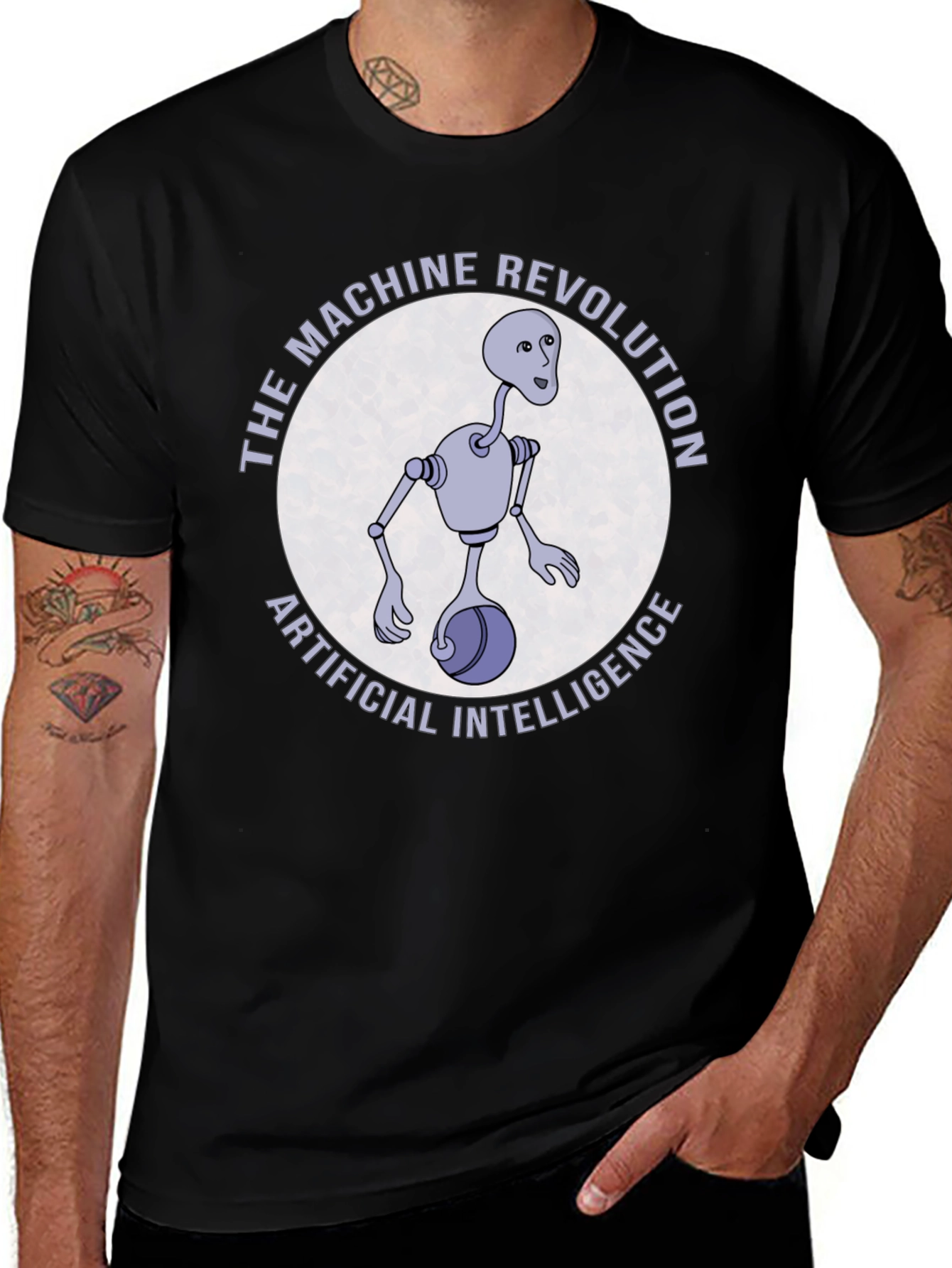 Variant 9 of Machine Revolution AI Graphic T-Shirt