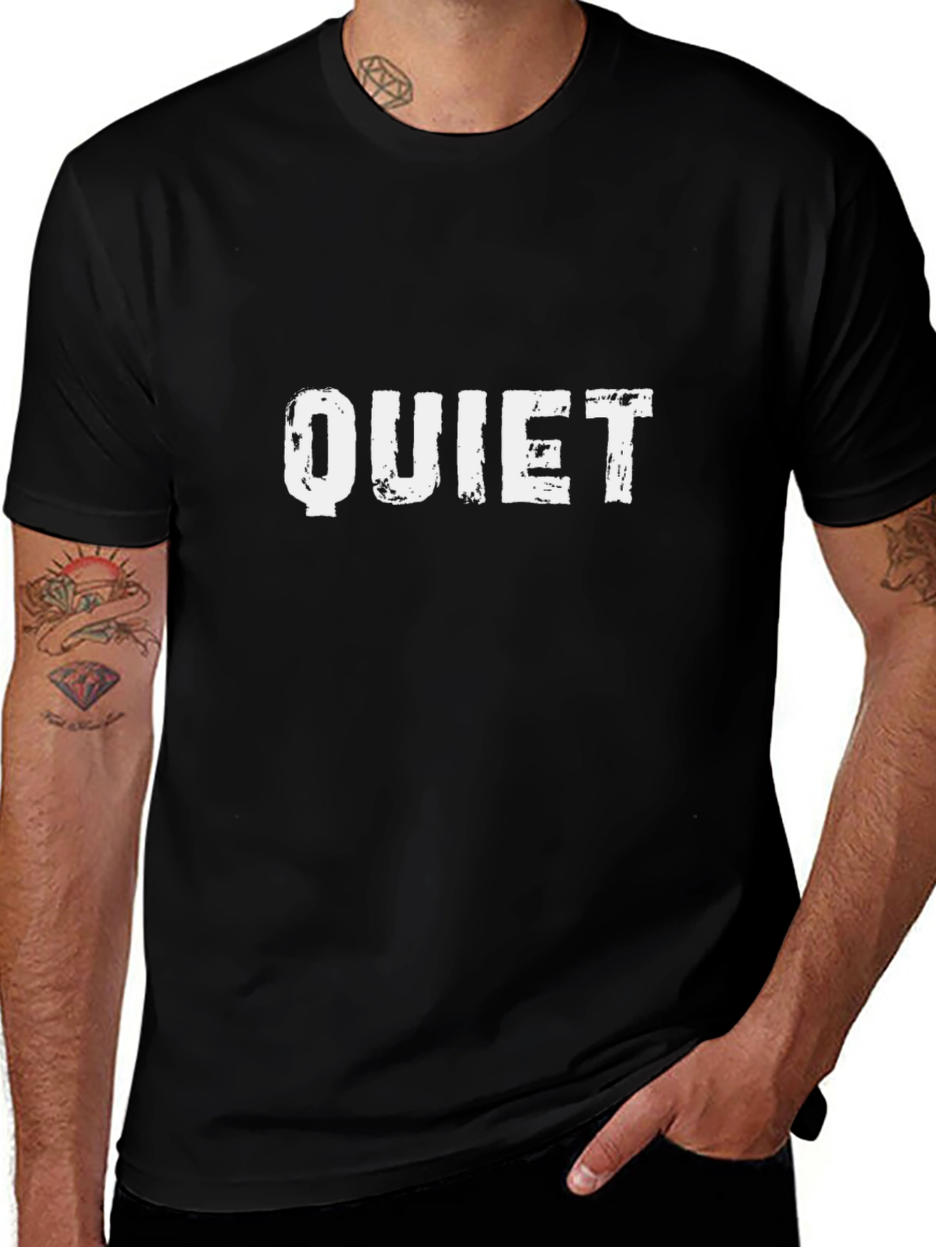 Variant 30 of Quiet Statement Black T-Shirt