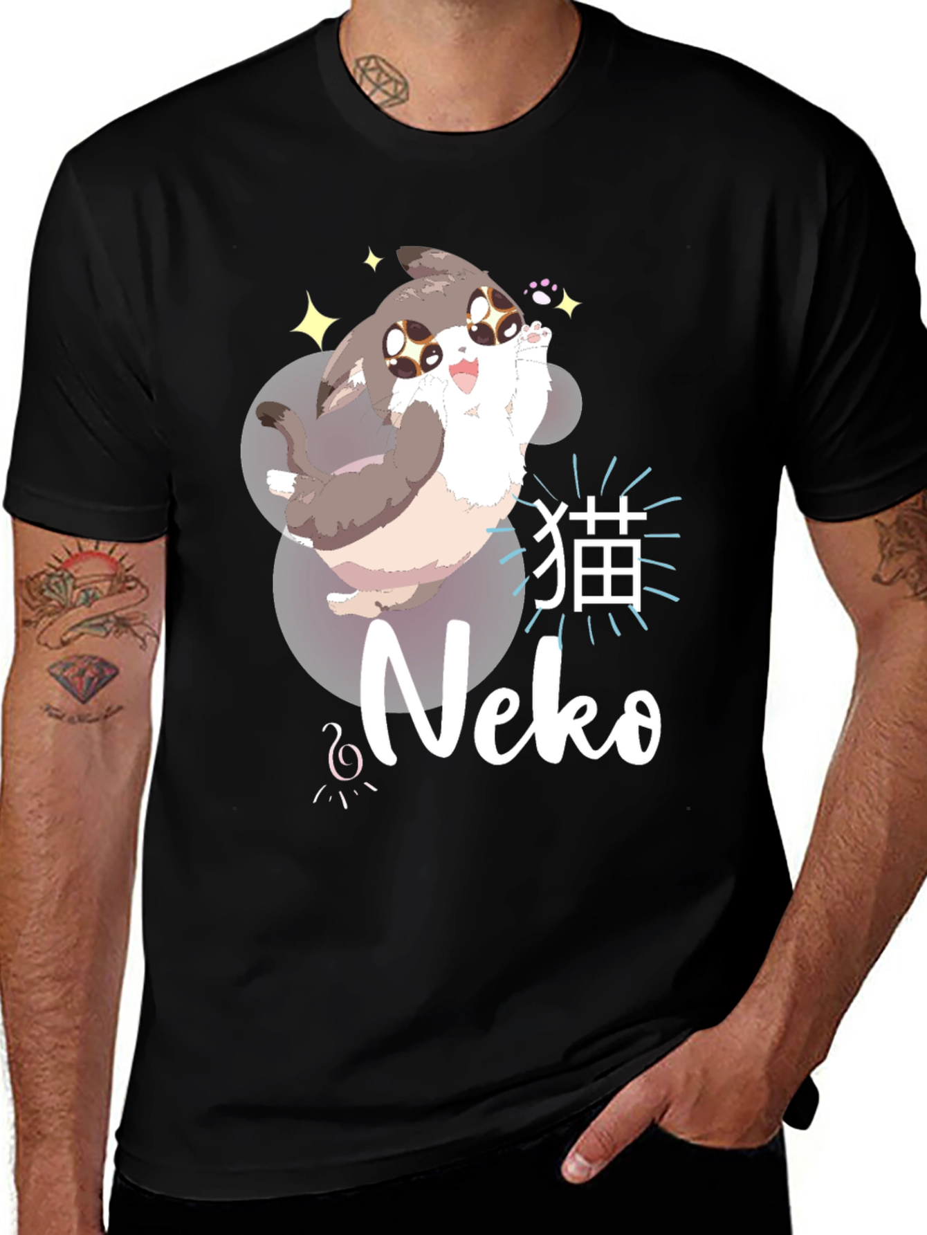Kawaii Neko Anime Style T-Shirt