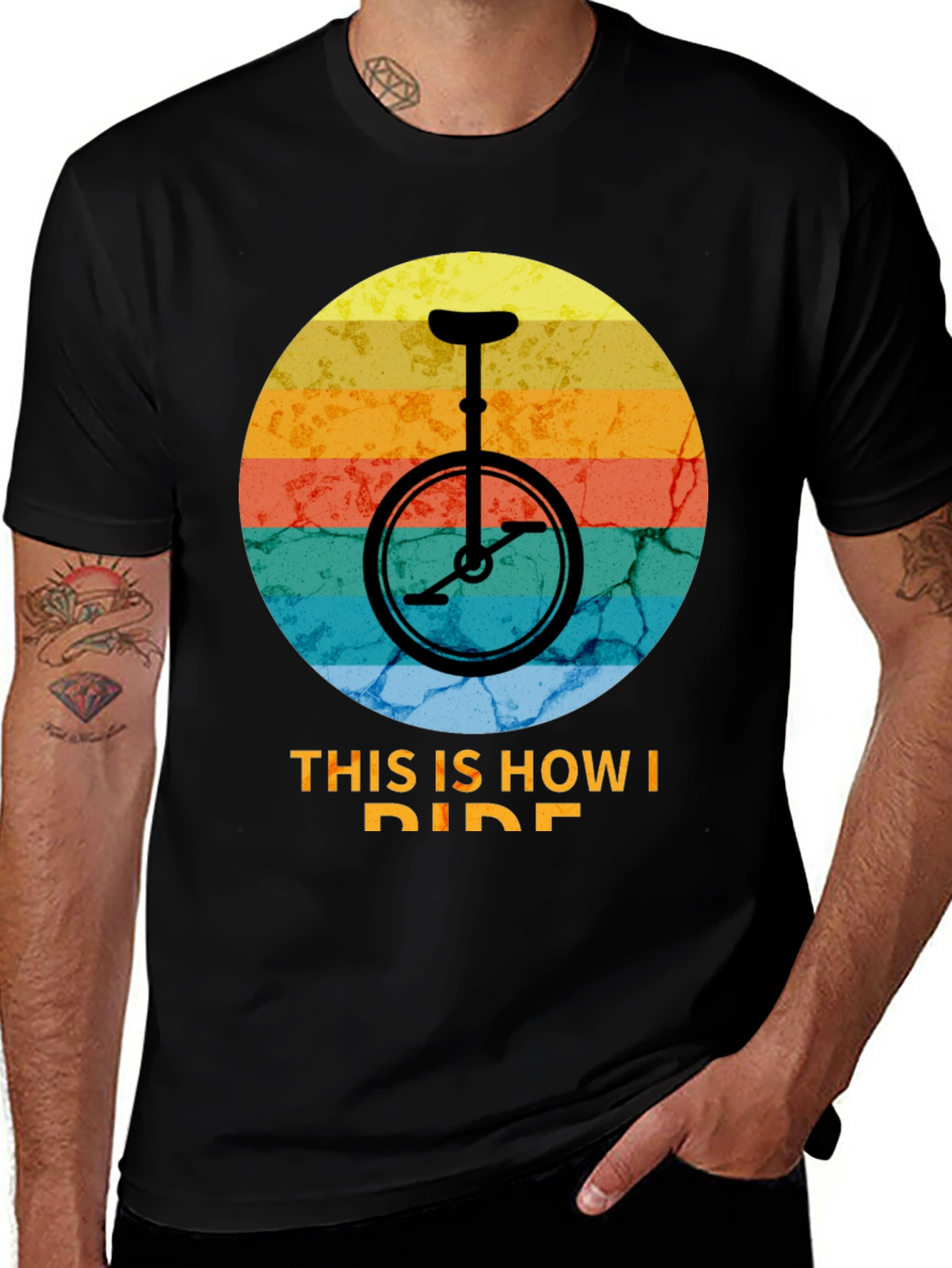 Variant 11 of Retro Unicycle T-Shirt - This Is How I Ride