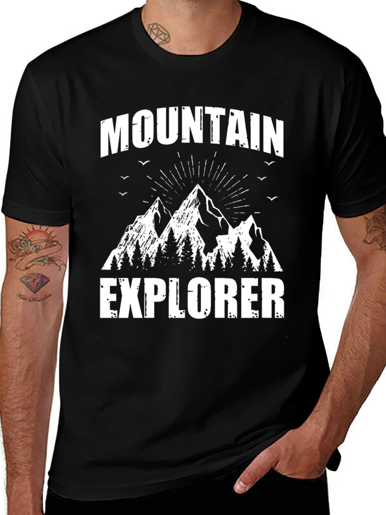 Variant 19 of Mountain Explorer Graphic T-Shirt - Black