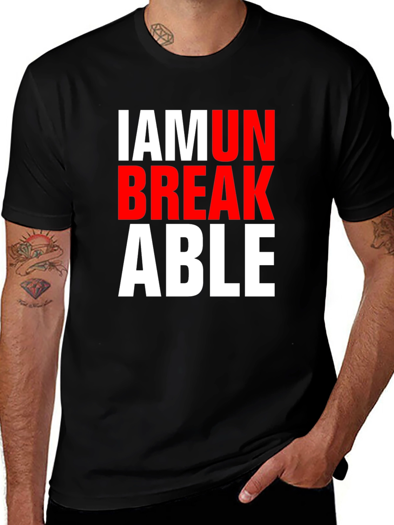 Variant 7 of Unbreakable Graphic Tee - Black T-Shirt