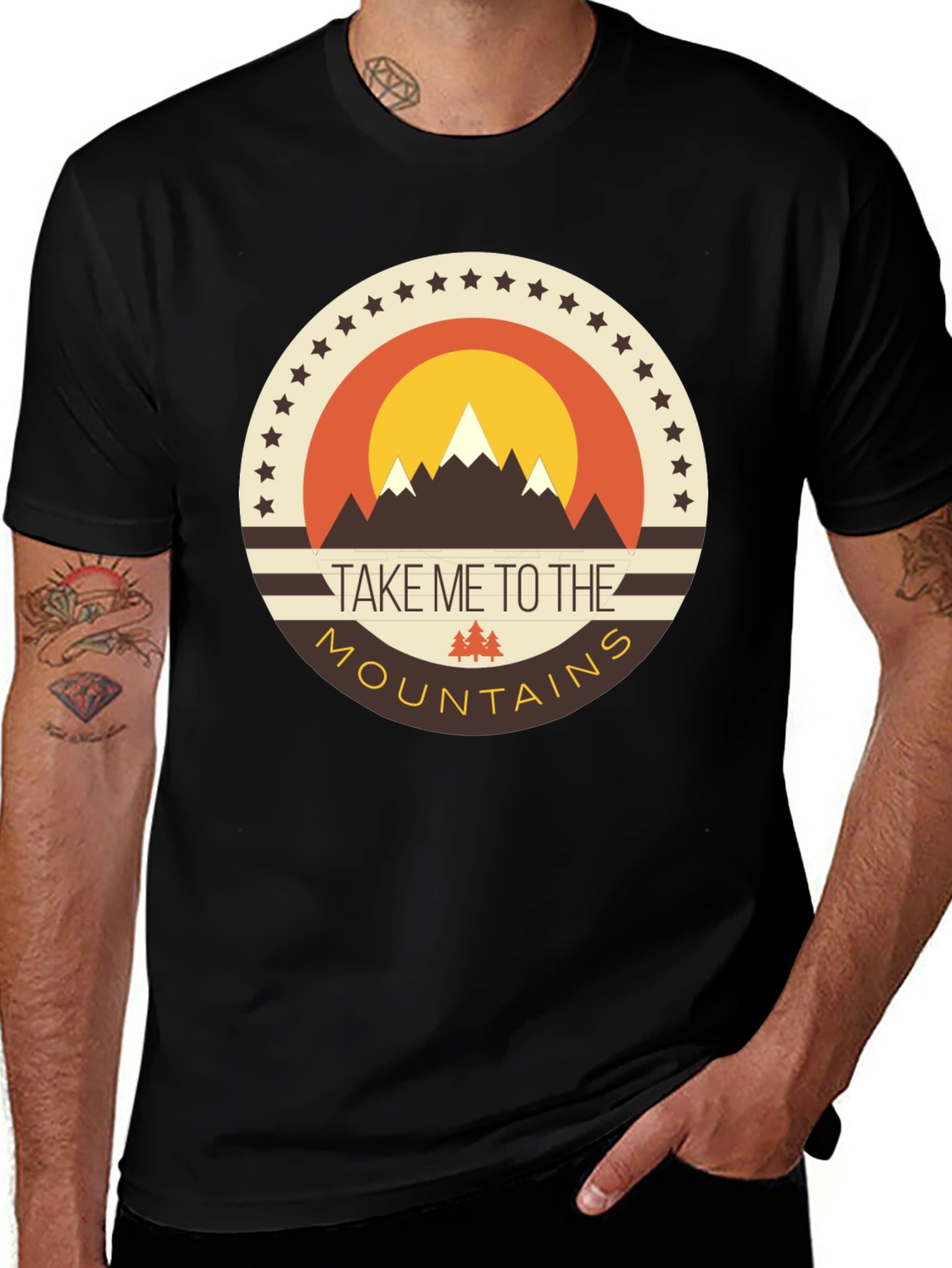 Variant 13 of Mountains Graphic Tee - Adventure Awaits!
