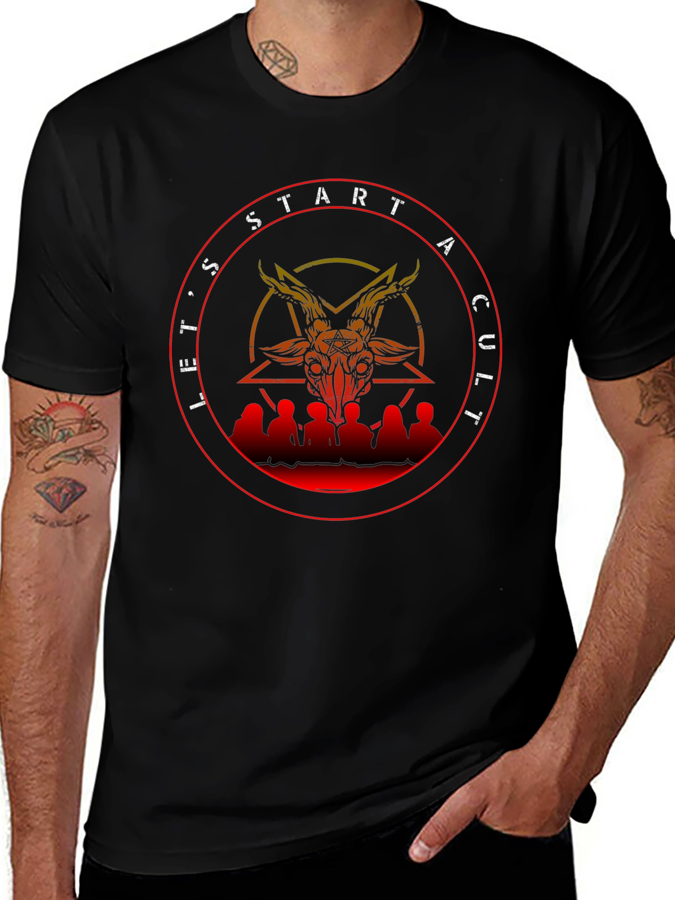 Let's Start A Cult T-Shirt - Baphomet Graphic Tee