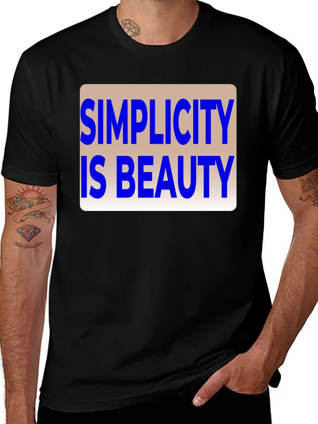 Variant 21 of Simplicity is Beauty Graphic T-Shirt - Unisex Casual Tee