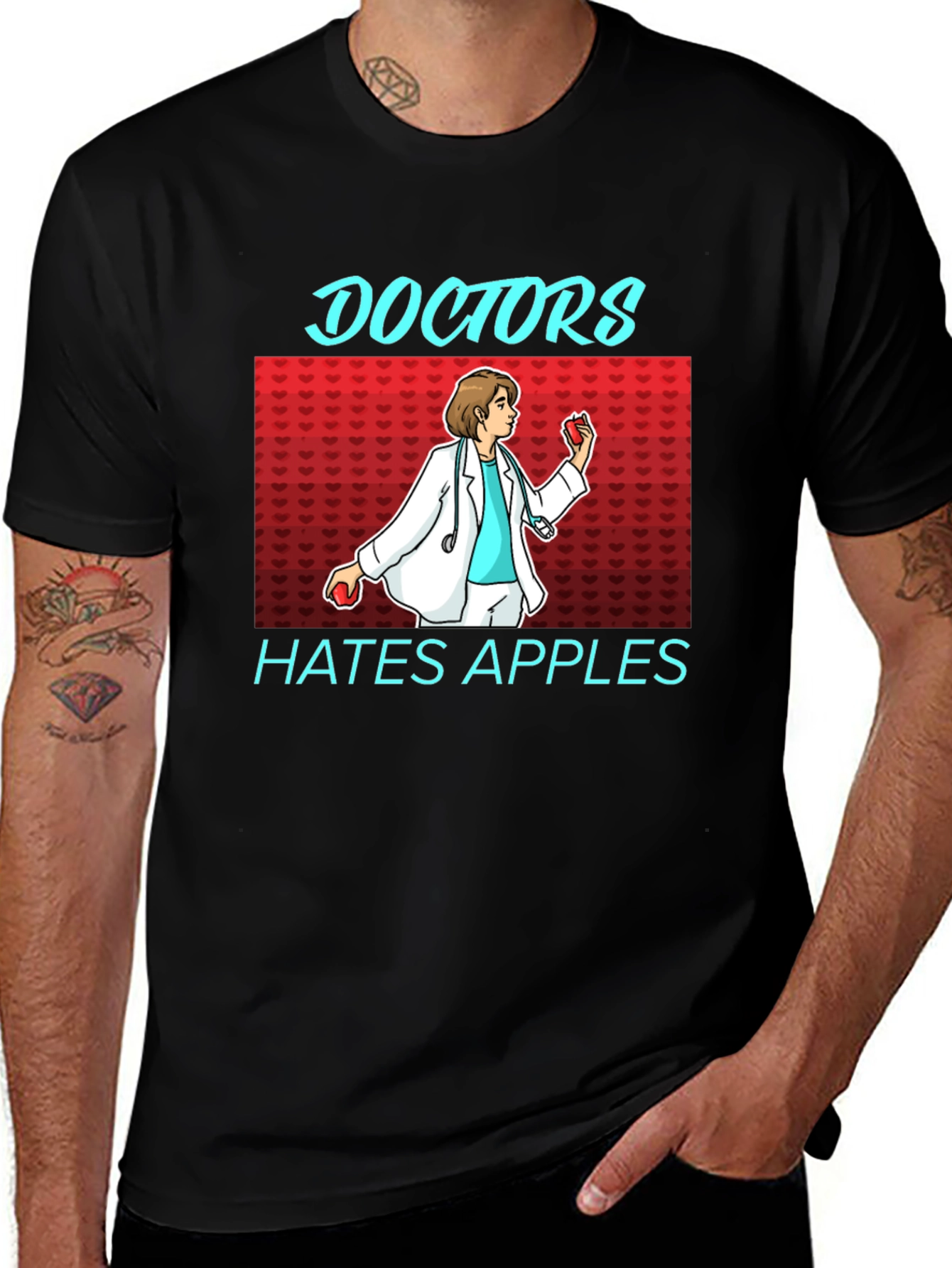 Variant 6 of Doctors Hate Apples Funny Graphic Tee