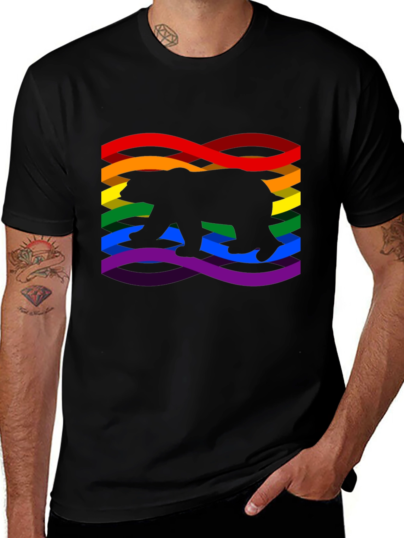 Variant 9 of Rainbow Bear Pride T-Shirt